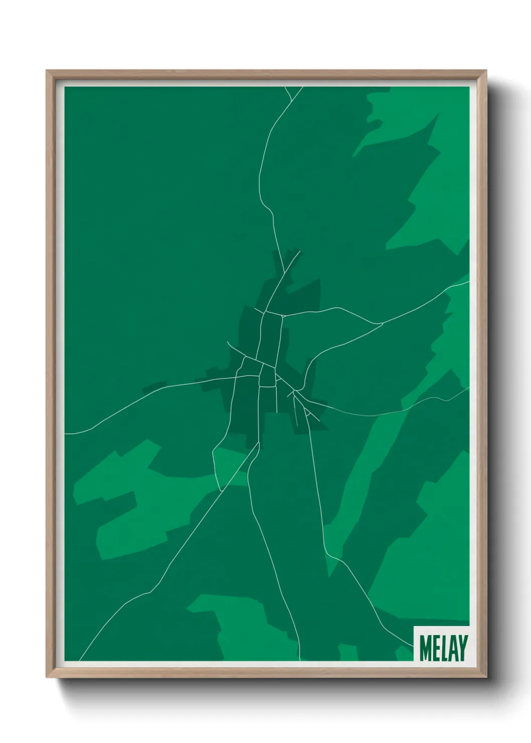 Une affiche de carte sur Melay