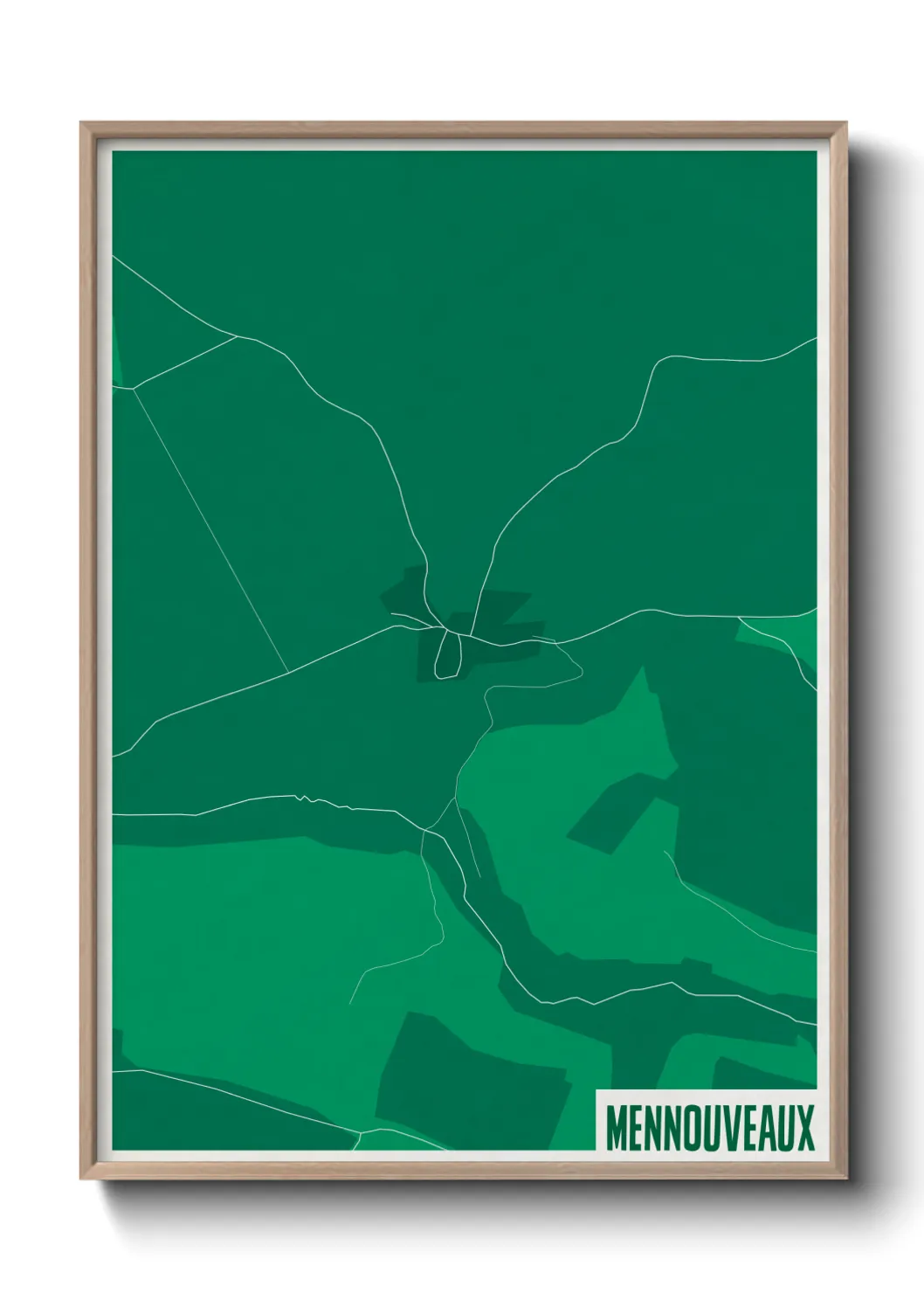 Une affiche de carte sur Mennouveaux