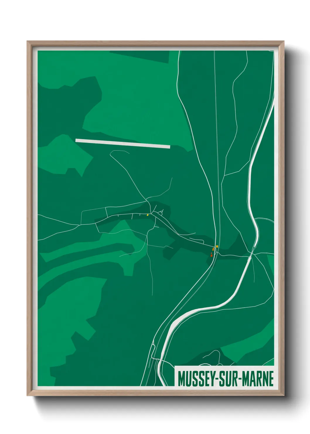 Une affiche de carte sur Mussey-sur-Marne