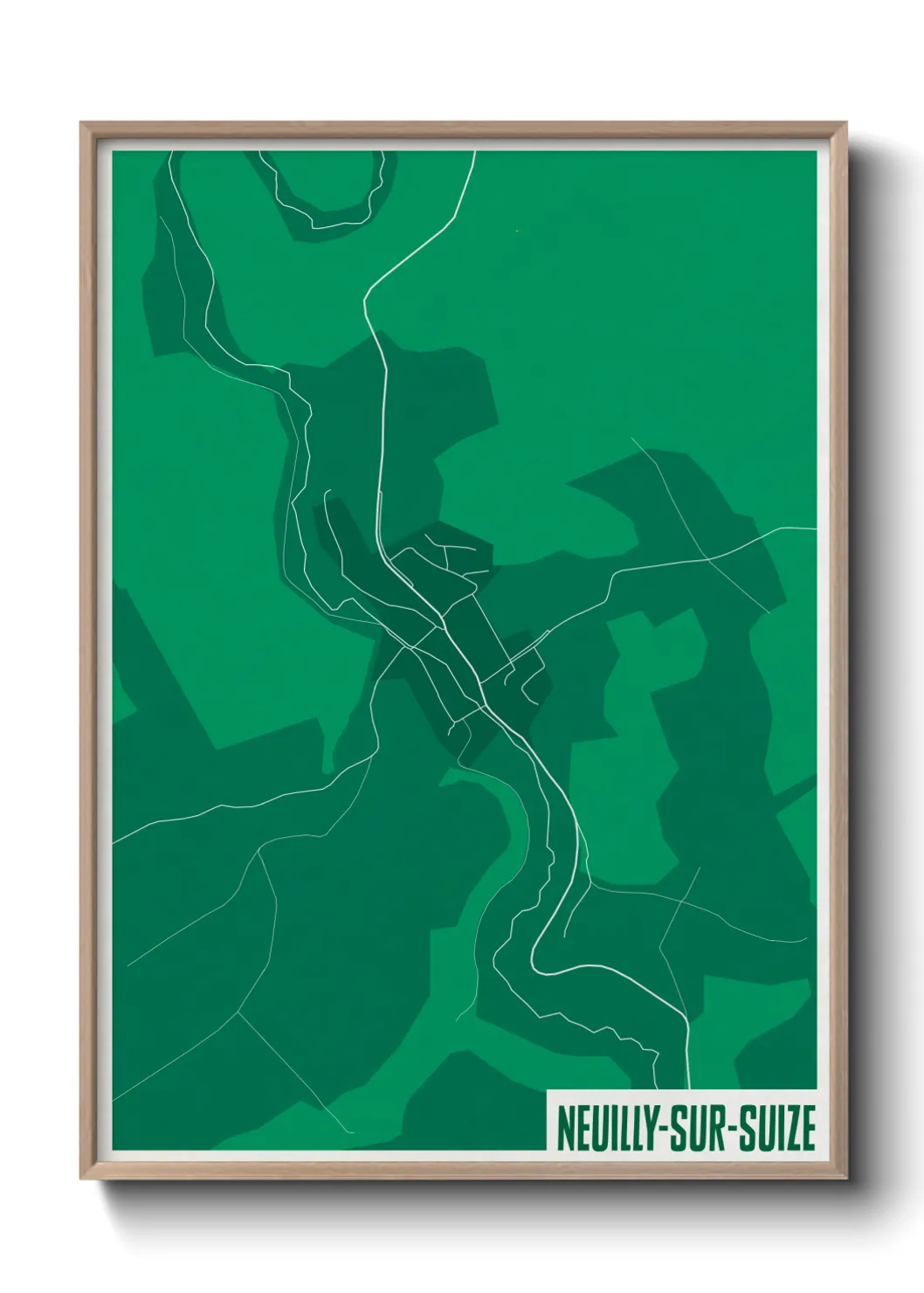 Une affiche de carte sur Neuilly-sur-Suize