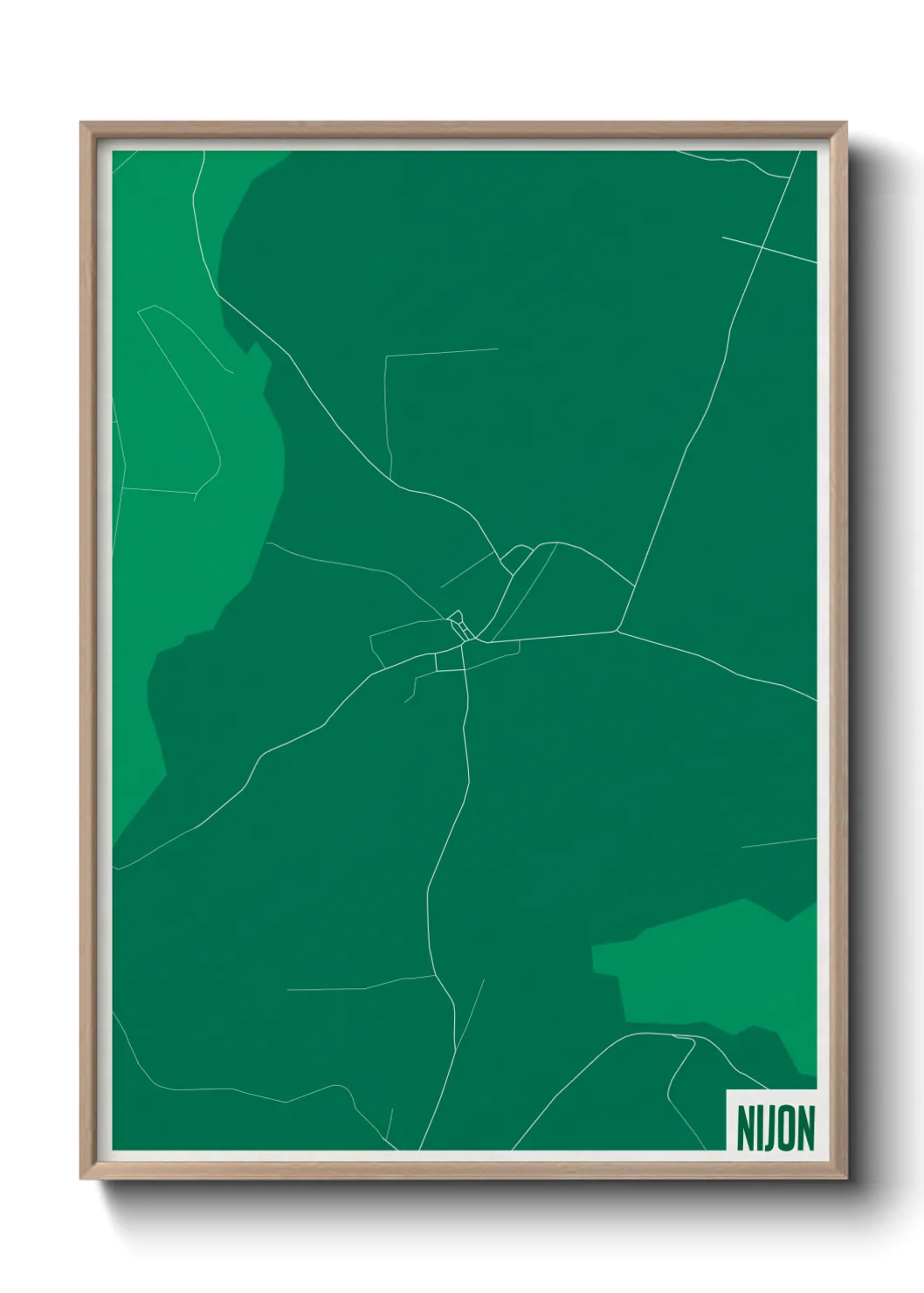 Une affiche de carte sur Nijon