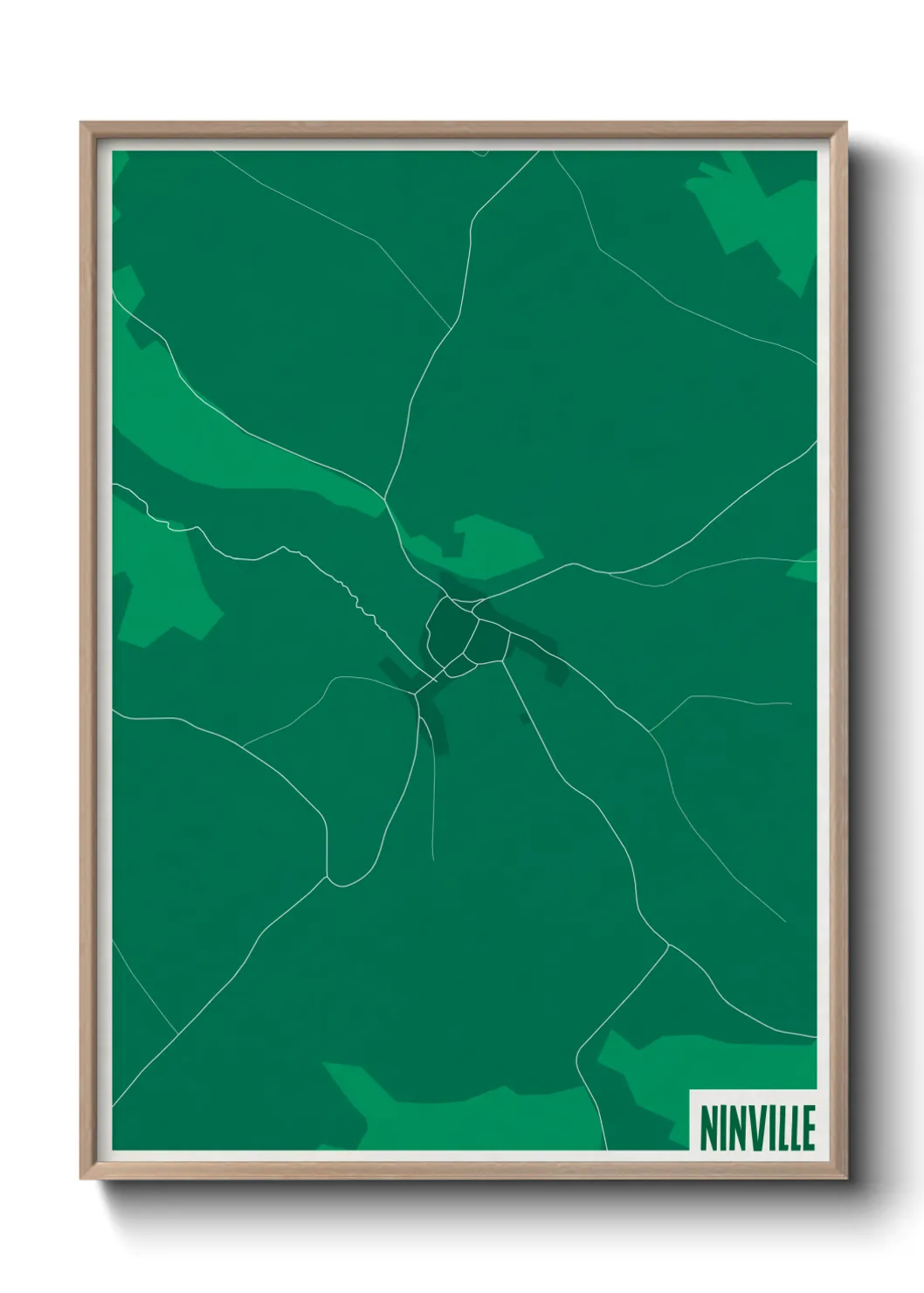 Une affiche de carte sur Ninville