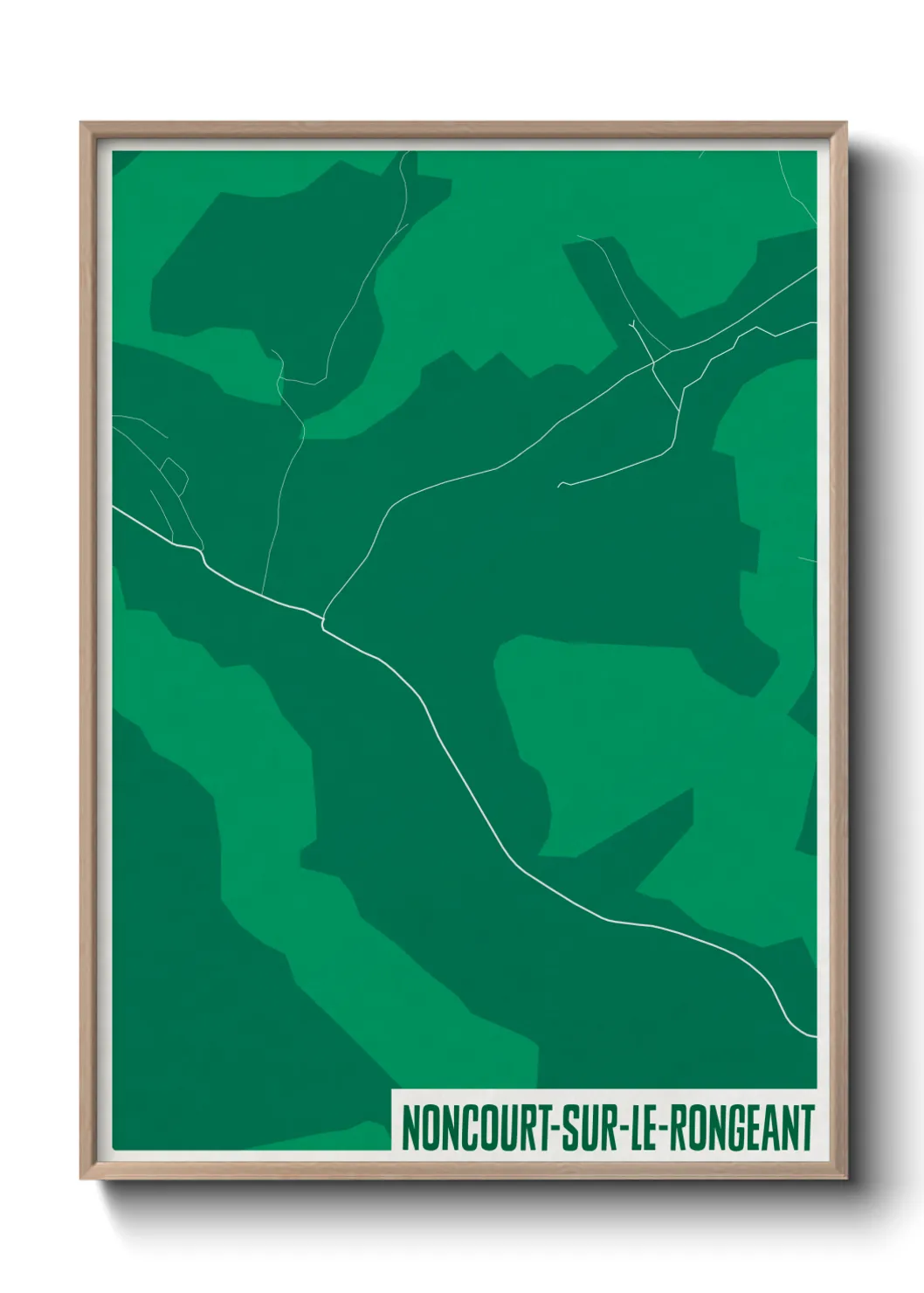 Une affiche de carte sur Noncourt-sur-le-Rongeant