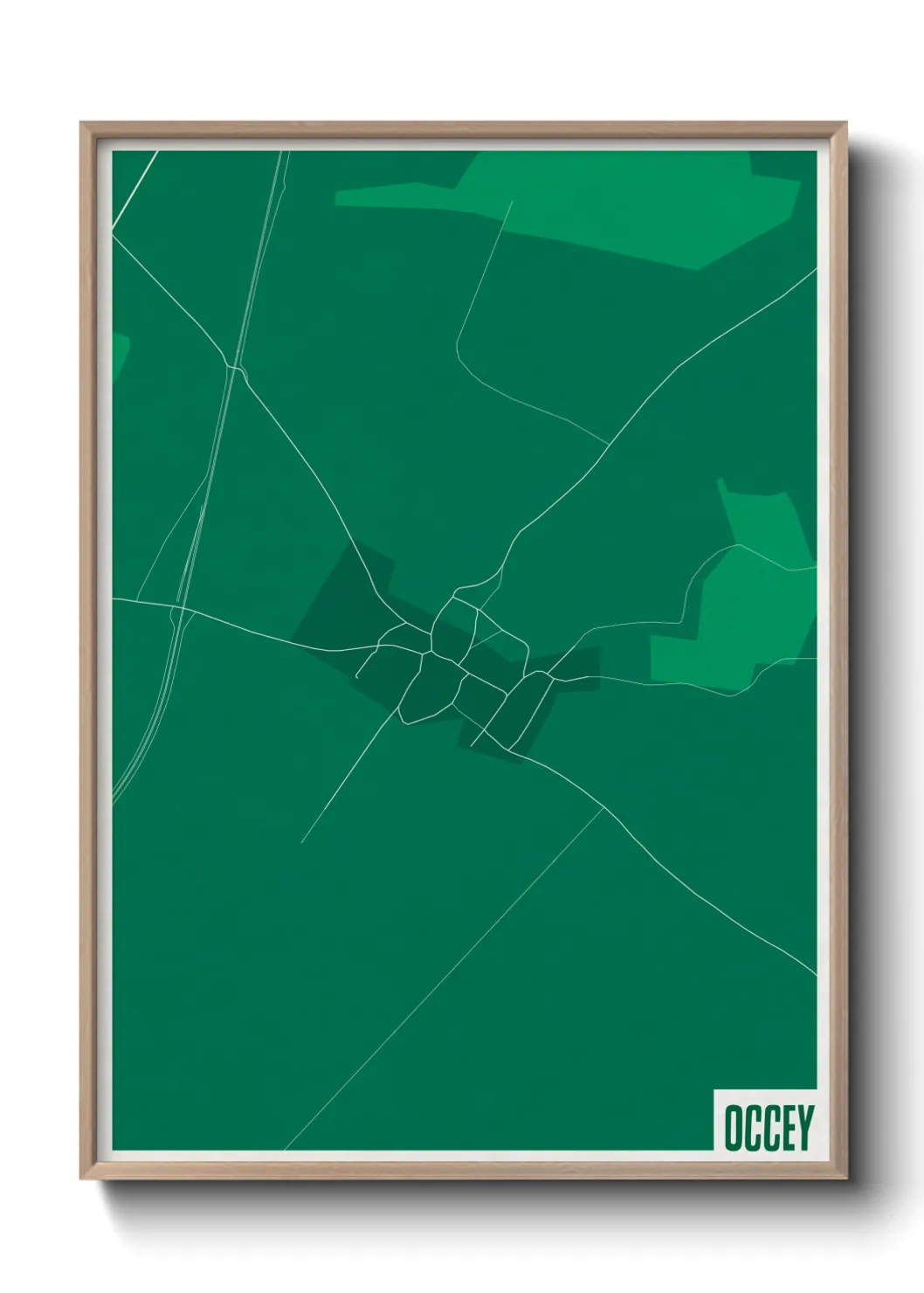 Une affiche de carte sur Occey