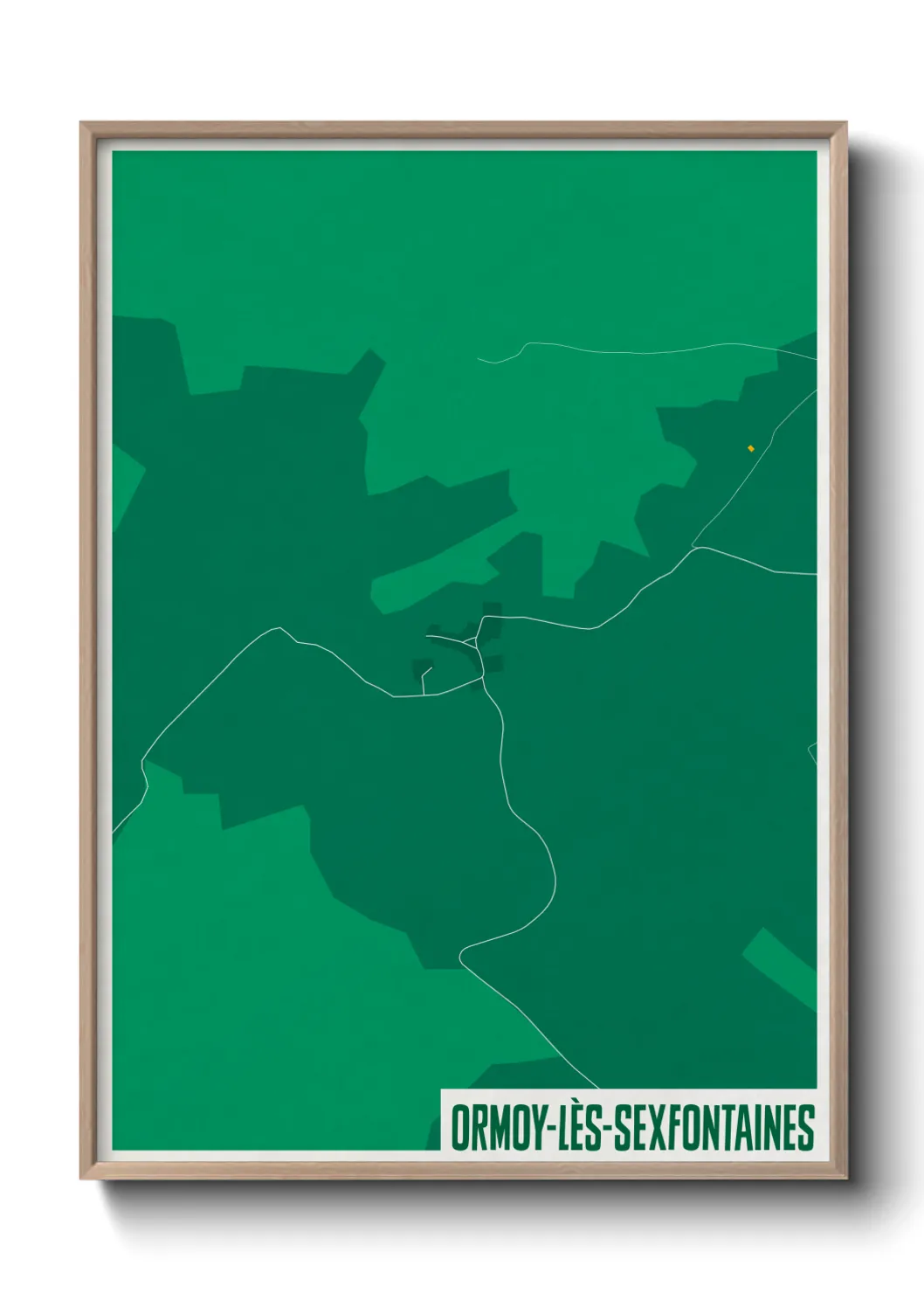 Une affiche de carte sur Ormoy-lès-Sexfontaines