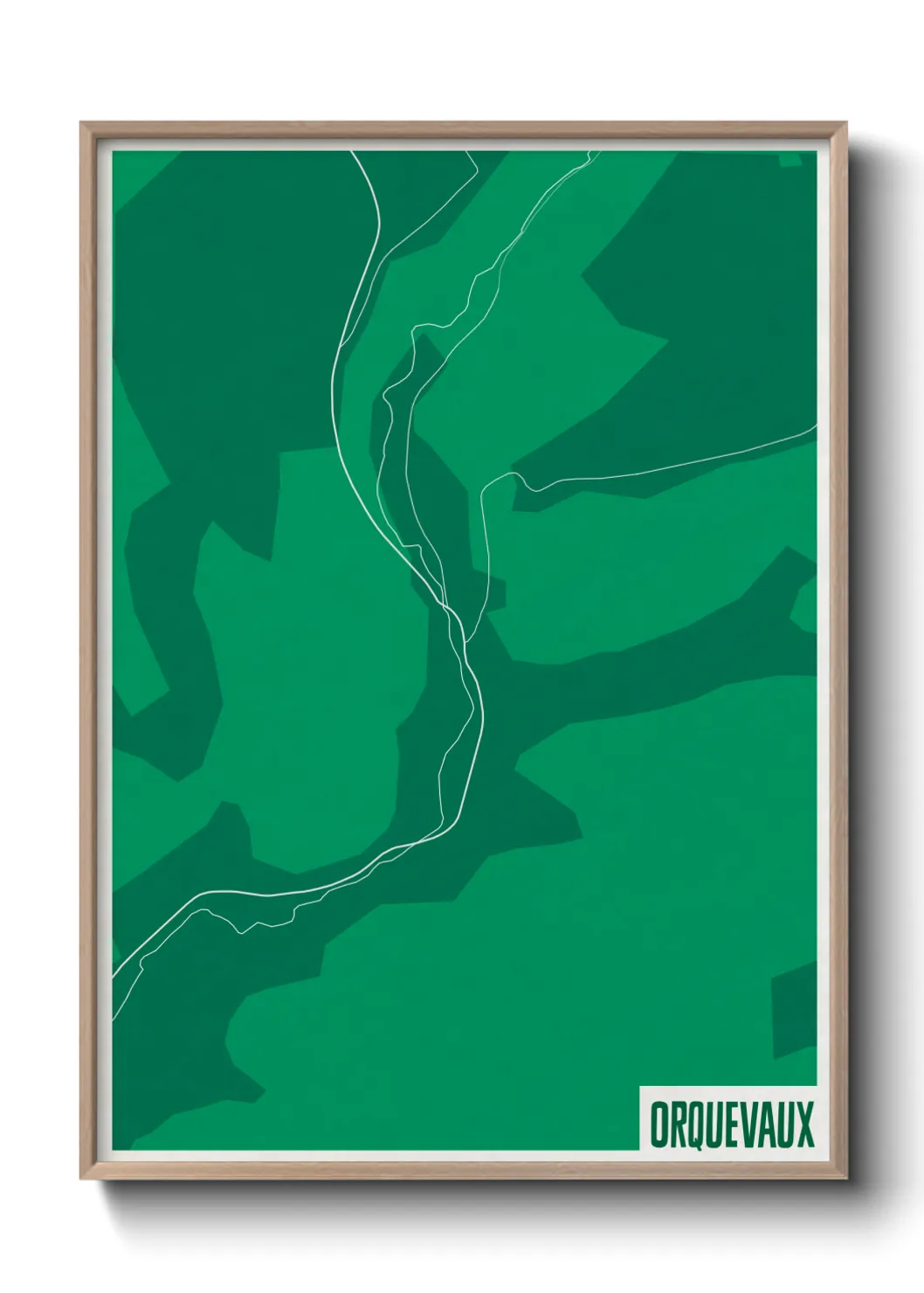 Une affiche de carte sur Orquevaux