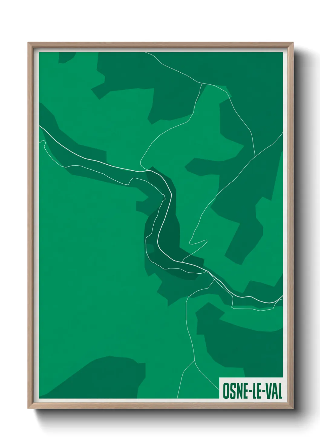 Une affiche de carte sur Osne-le-Val