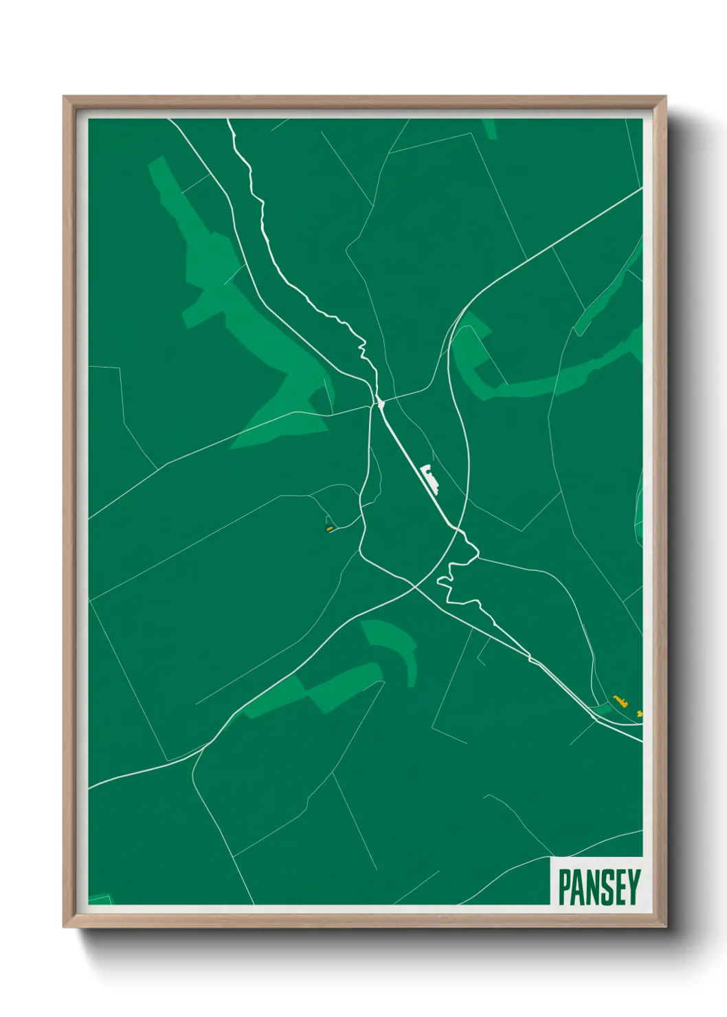 Une affiche de carte sur Pansey