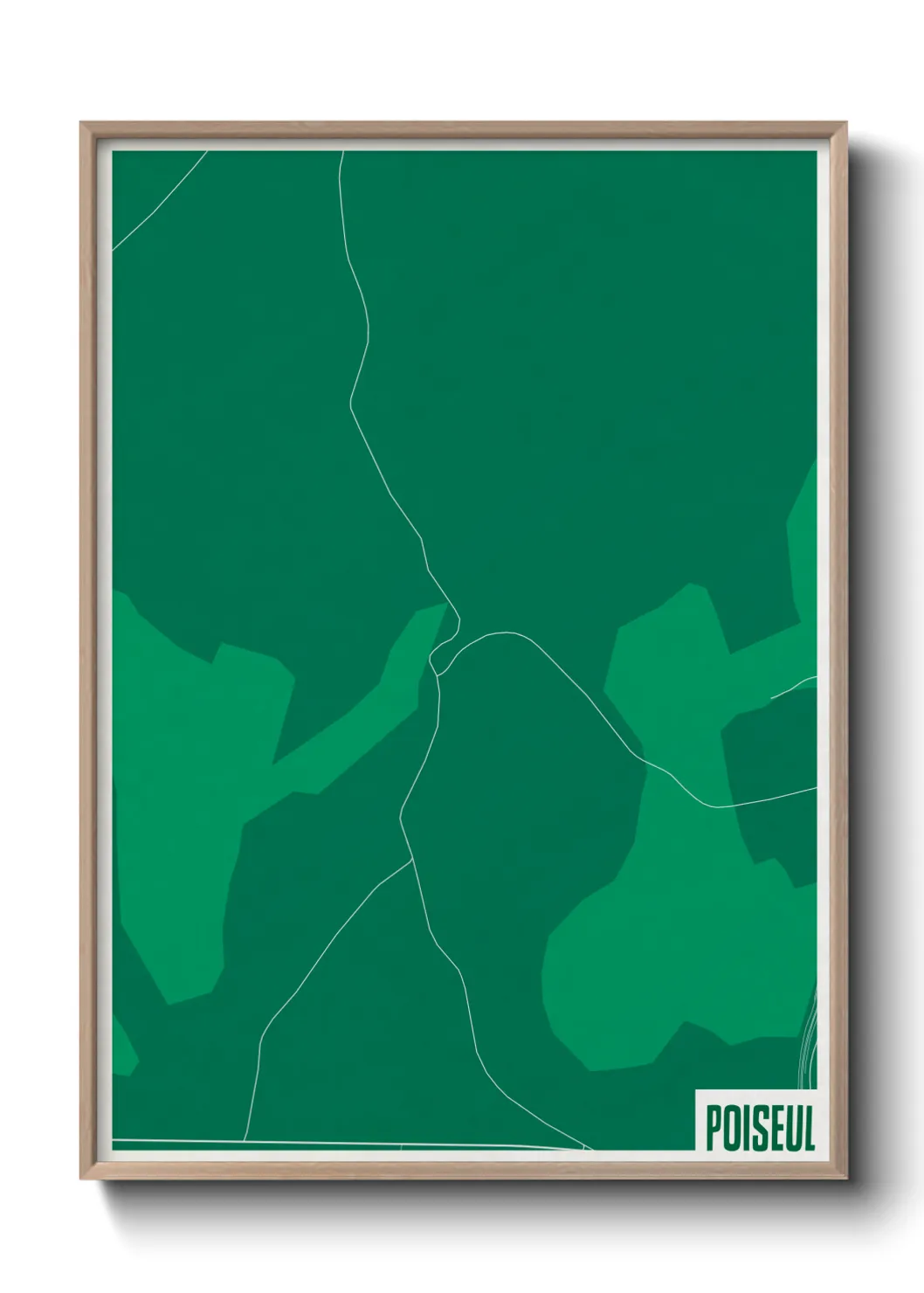 Une affiche de carte sur Poiseul