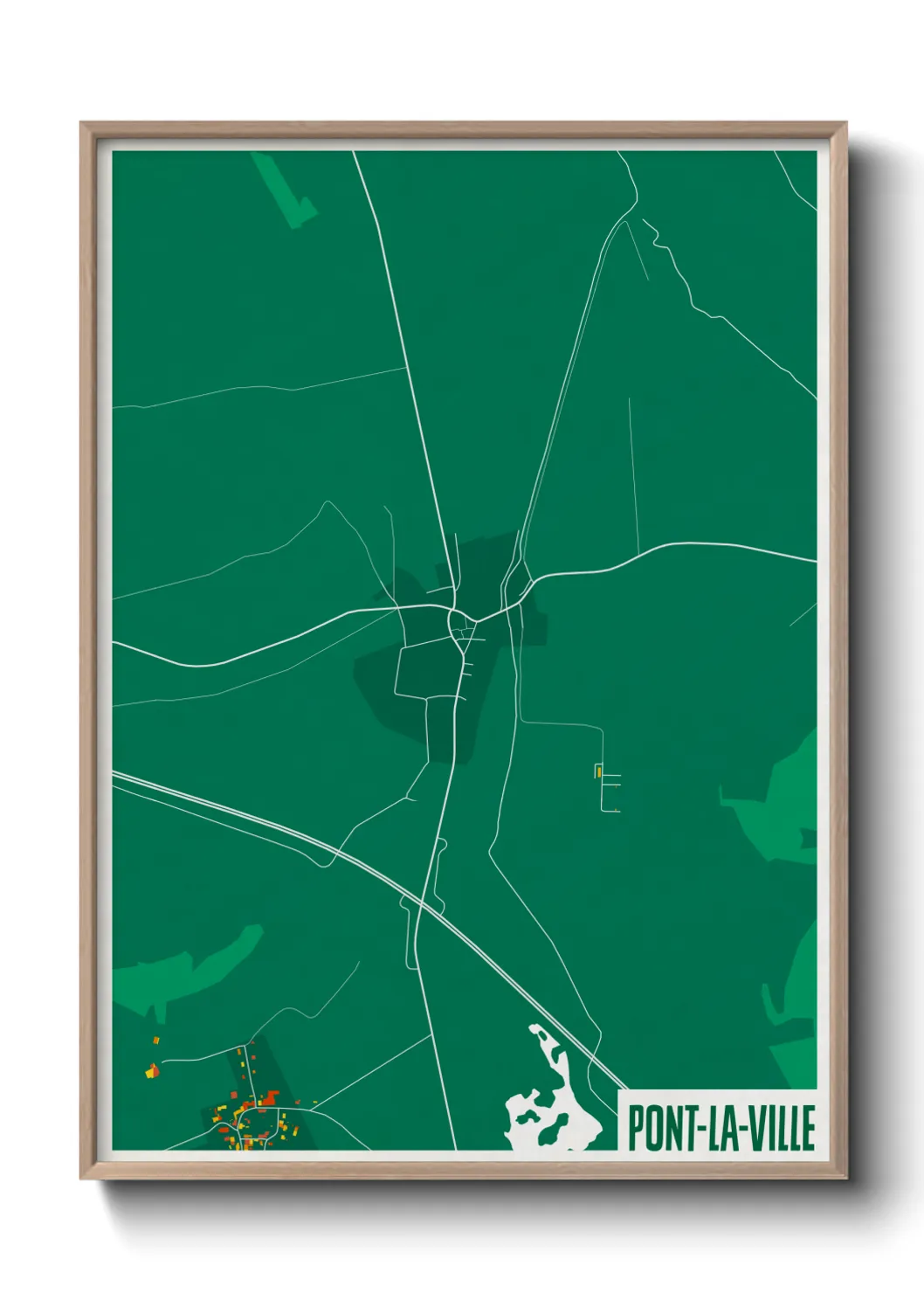 Une affiche de carte sur Pont-la-Ville