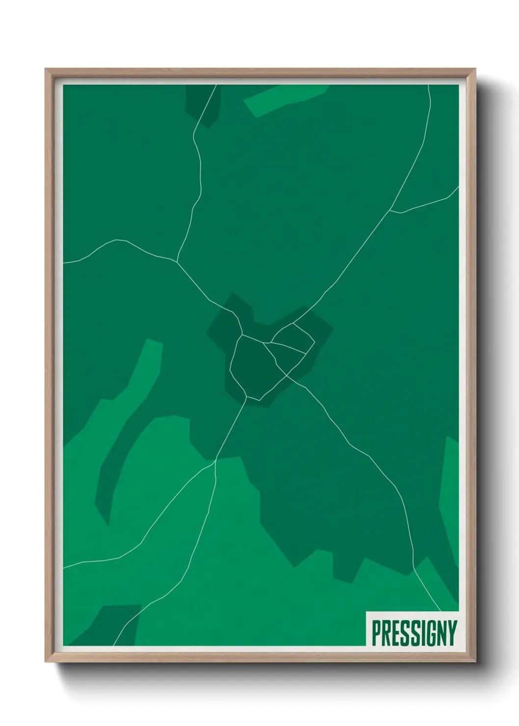 Une affiche de carte sur Pressigny