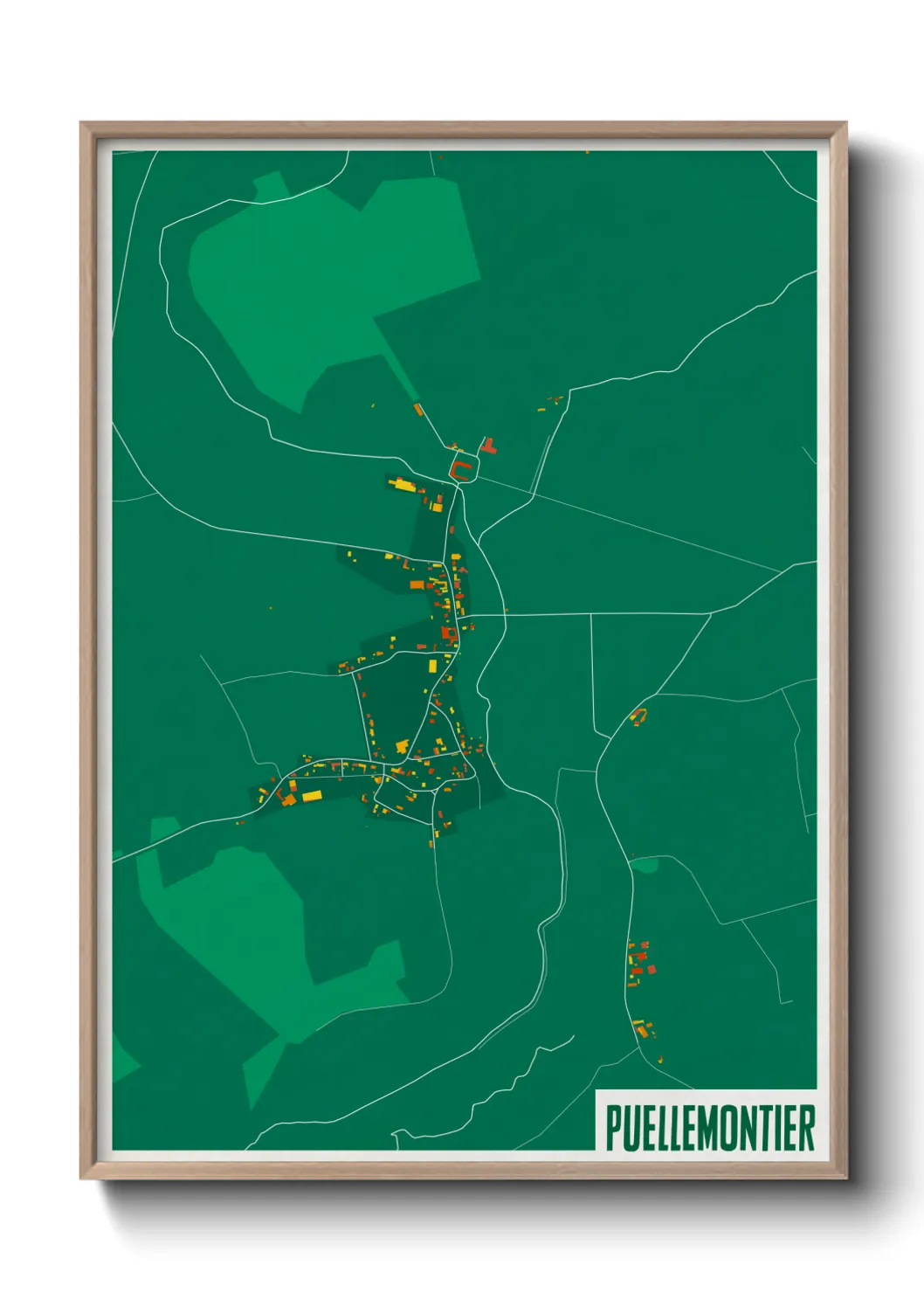 Une affiche de carte sur Puellemontier