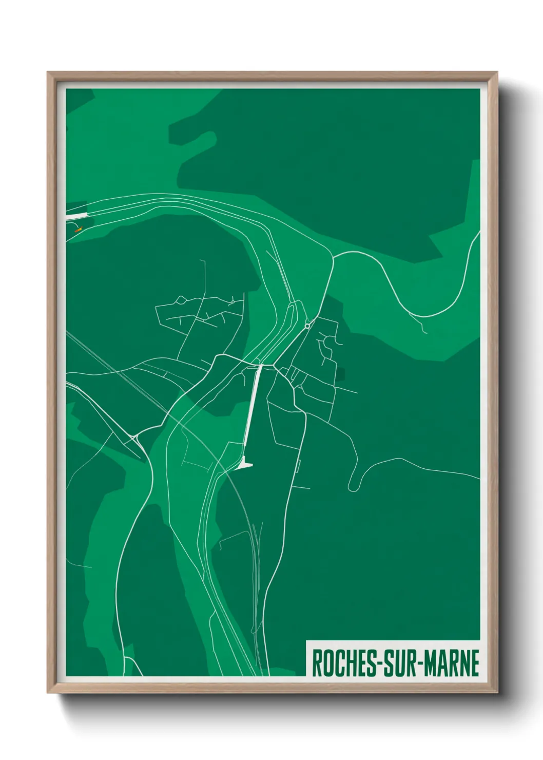 Une affiche de carte sur Roches-sur-Marne