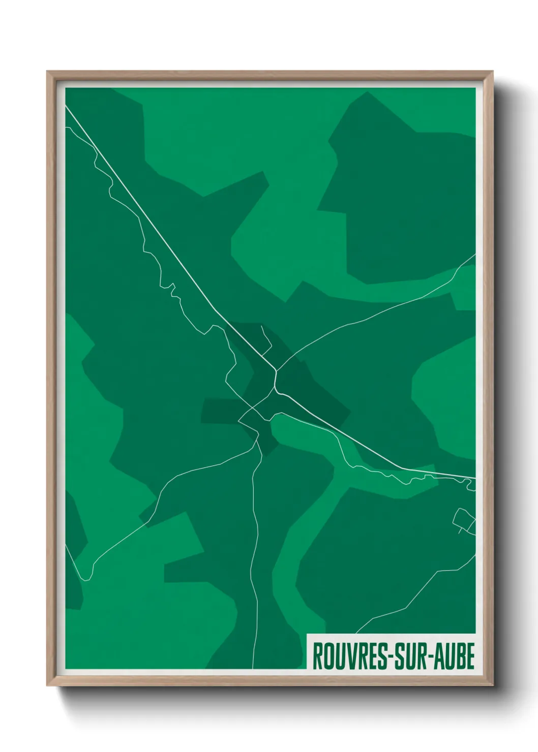 Un poster carteRouvres-sur-Aube