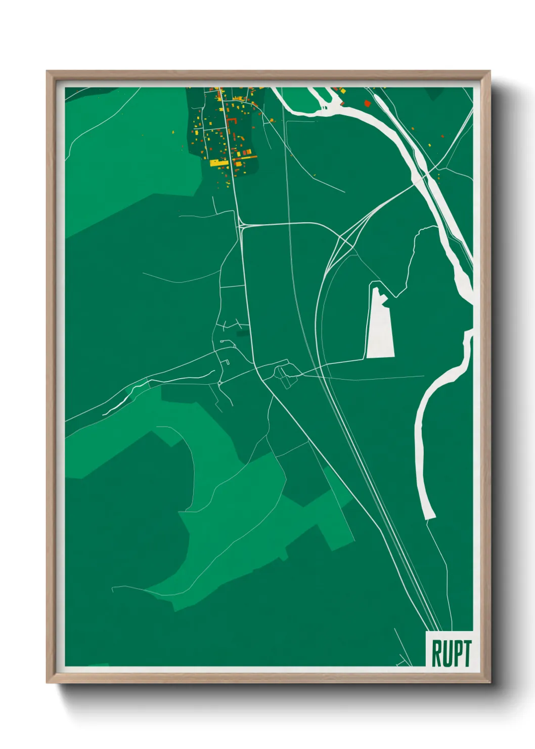 Une affiche de carte sur Rupt