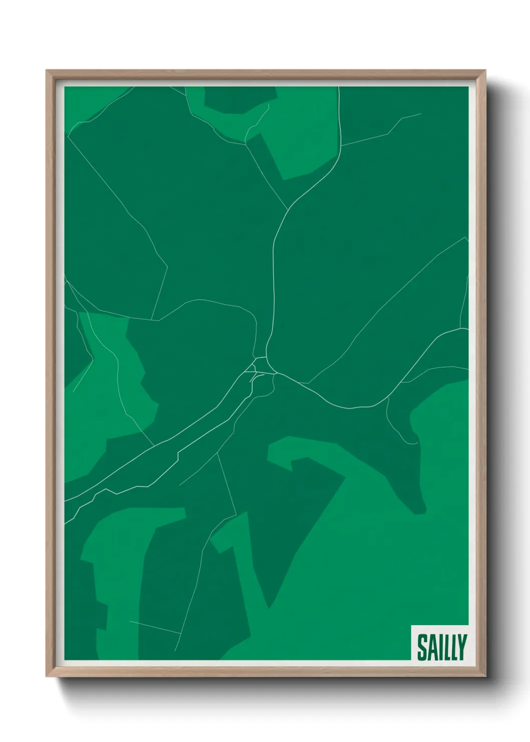 Une affiche de carte sur Sailly