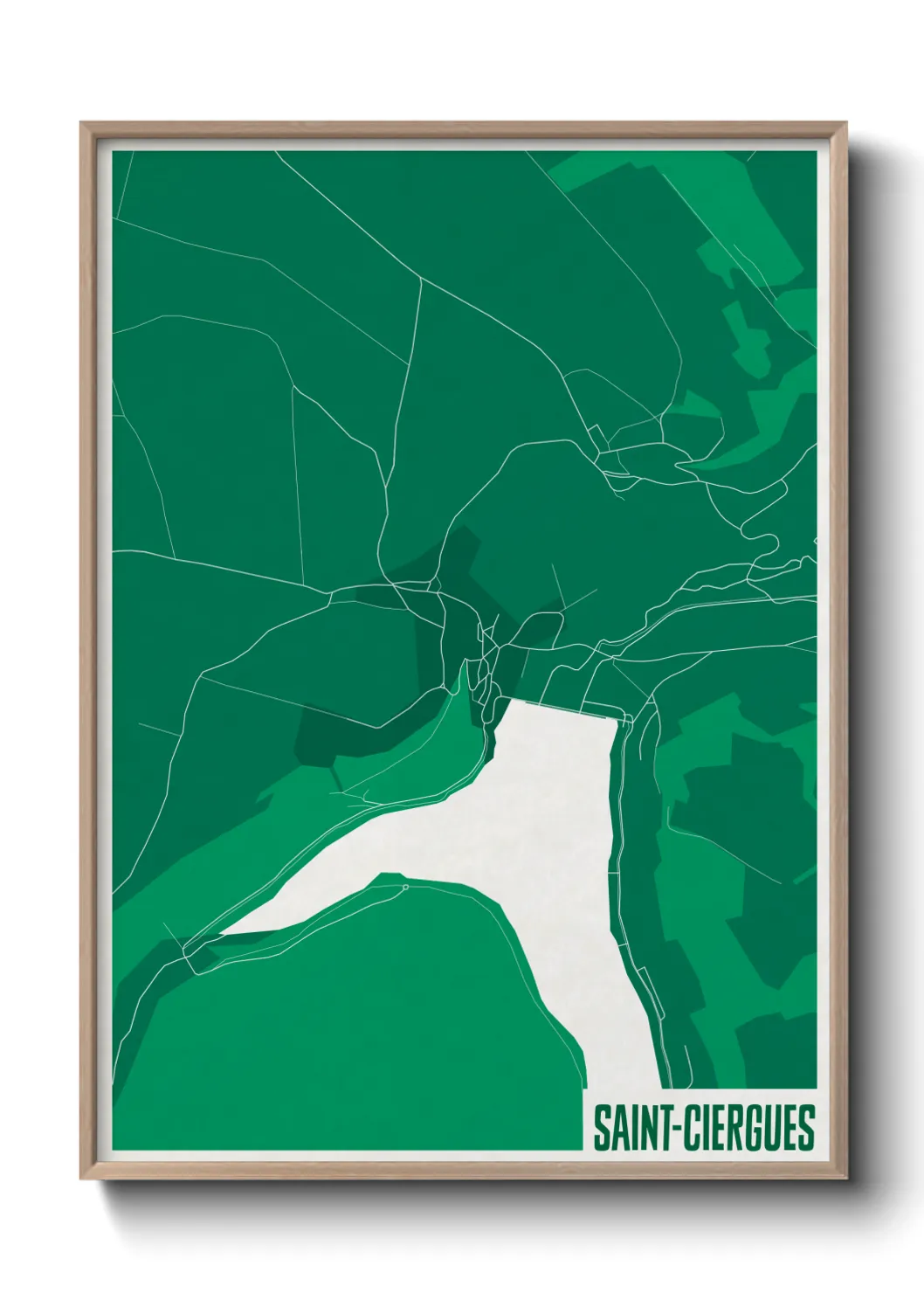 Une affiche de carte sur Saint-Ciergues