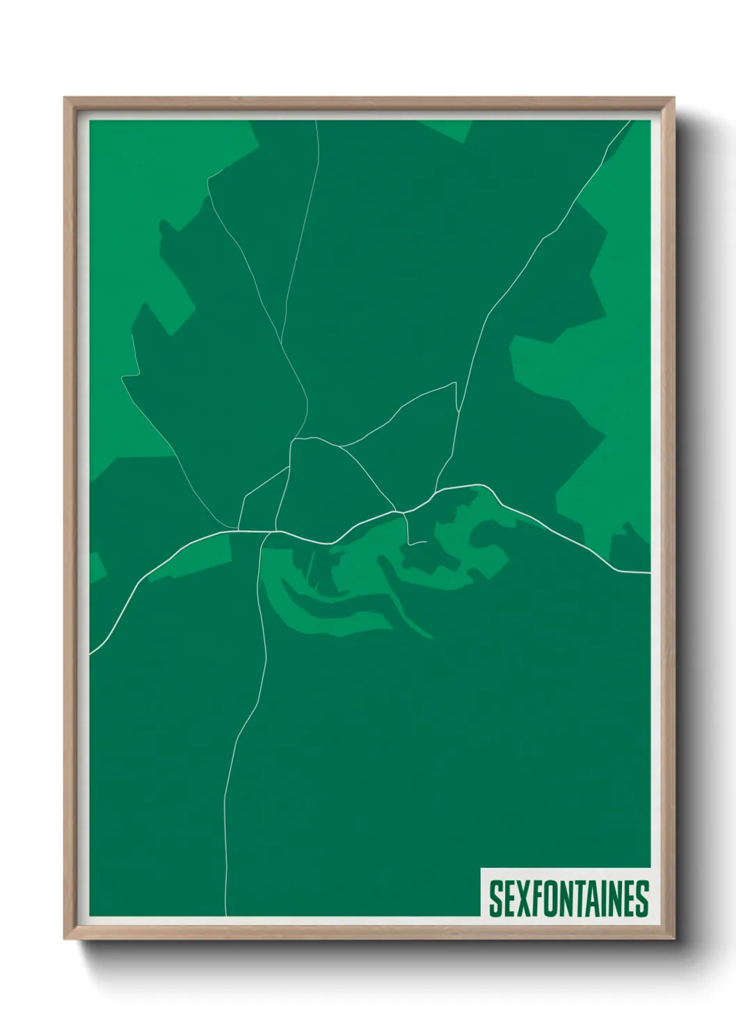 Une affiche de carte sur Sexfontaines