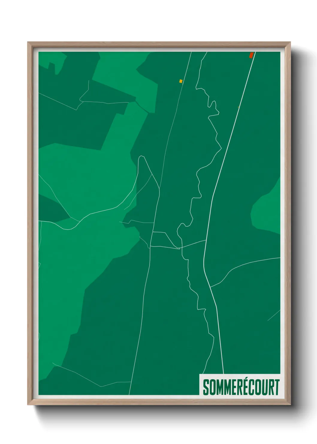 Une affiche de carte sur Sommerécourt