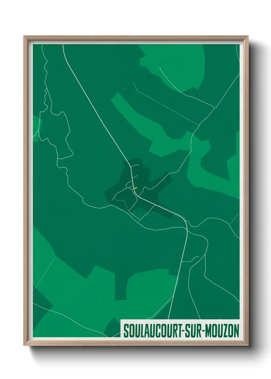 Une affiche de carte sur Soulaucourt-sur-Mouzon