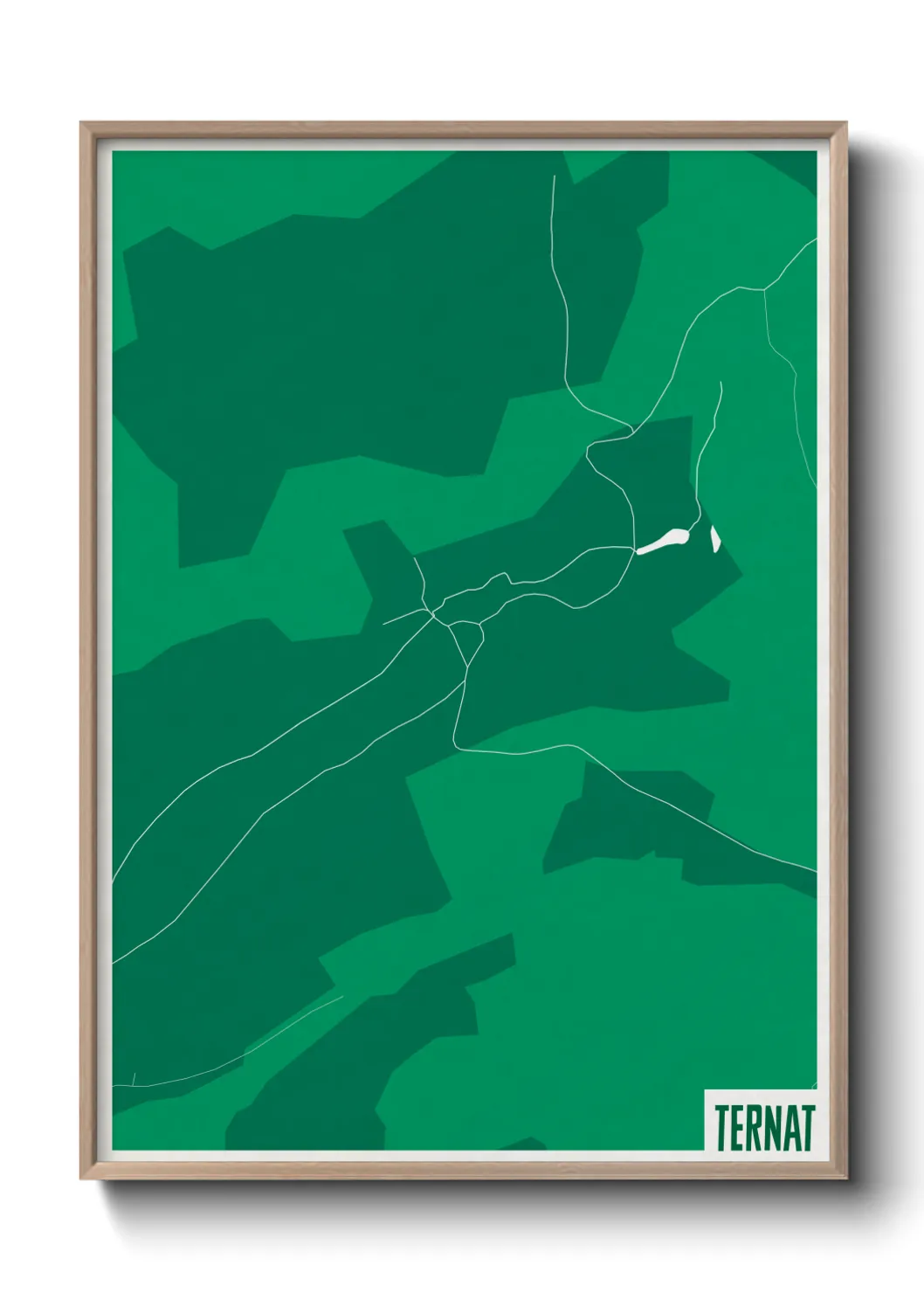 Une affiche de carte sur Ternat