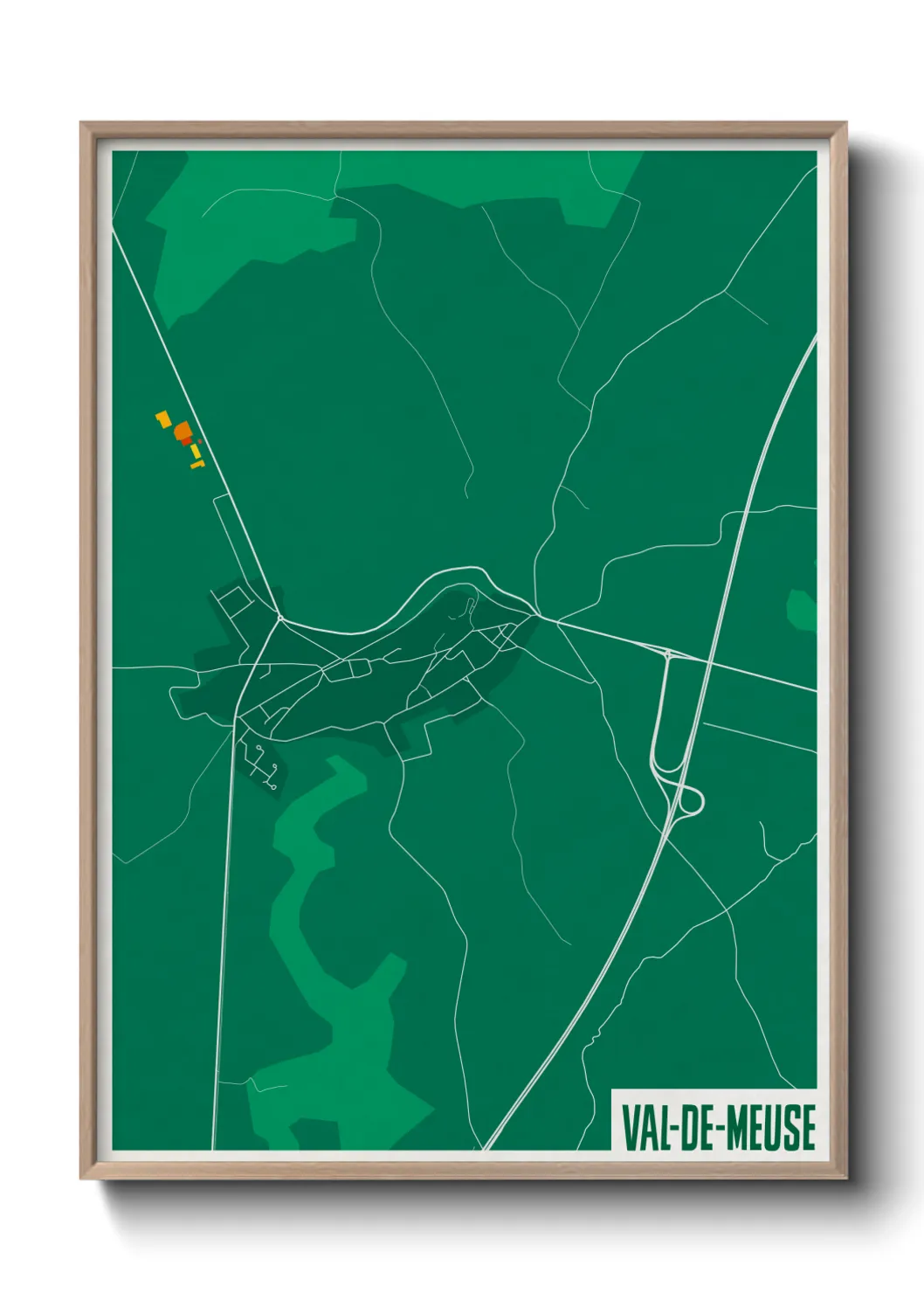 Une affiche de carte sur Val-de-Meuse