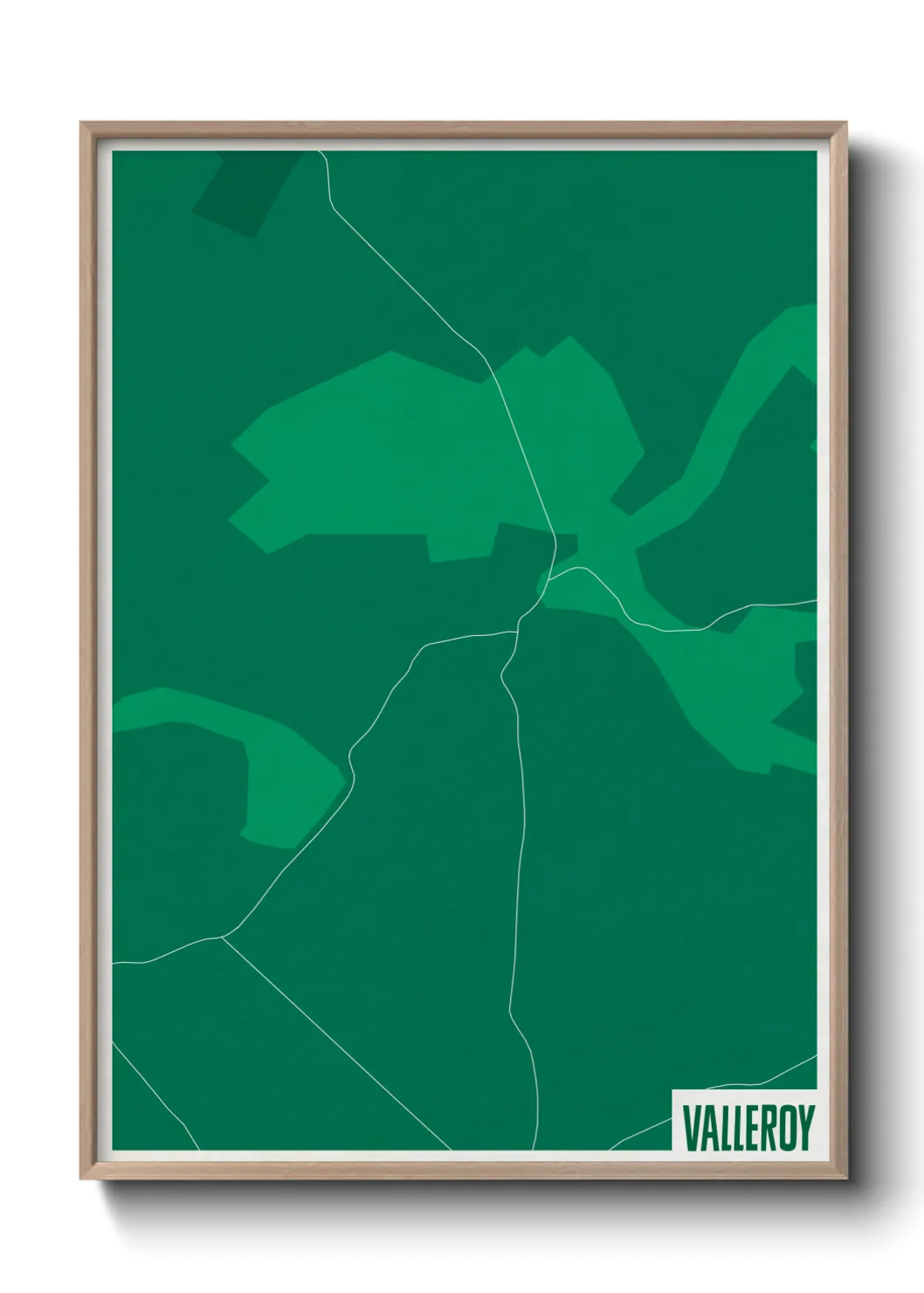 Une affiche de carte sur Valleroy