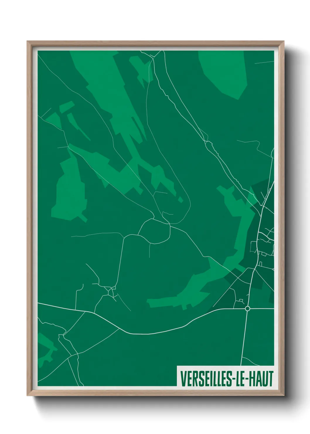 Une affiche de carte sur Verseilles-le-Haut