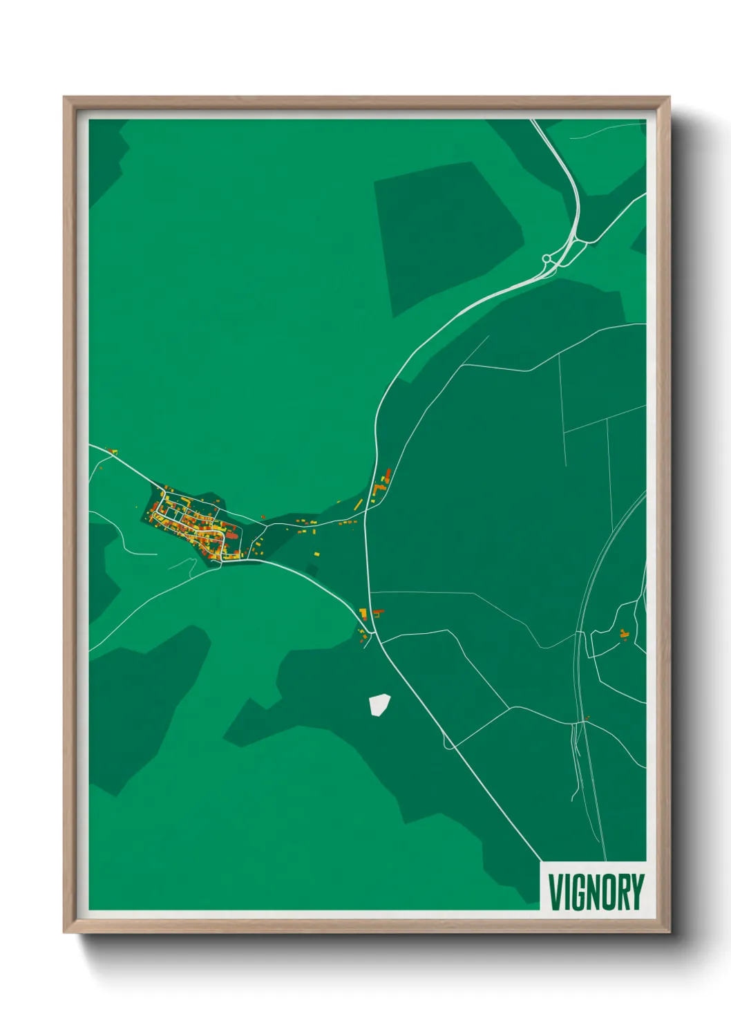 Une affiche de carte sur Vignory