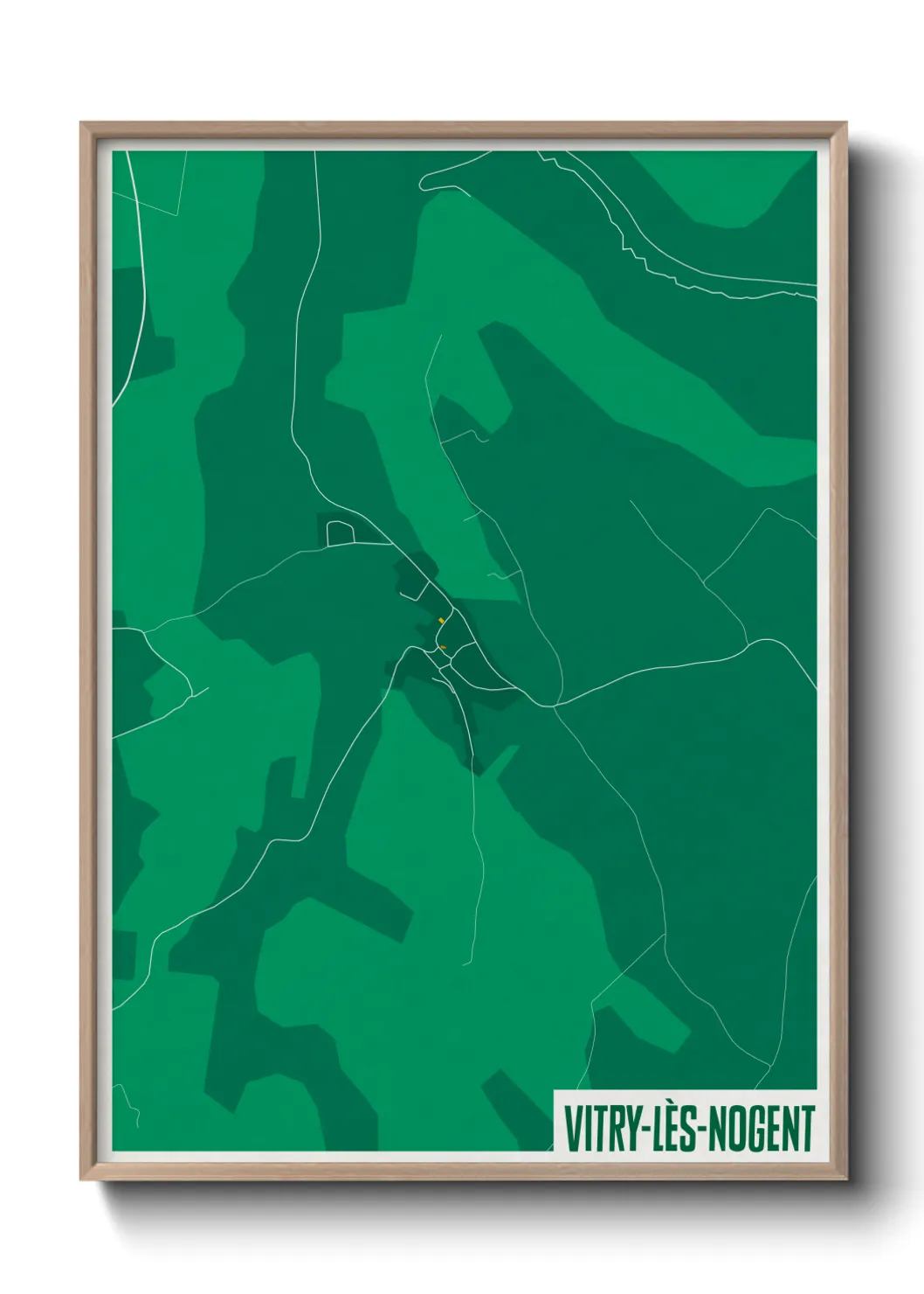 Une affiche de carte sur Vitry-lès-Nogent