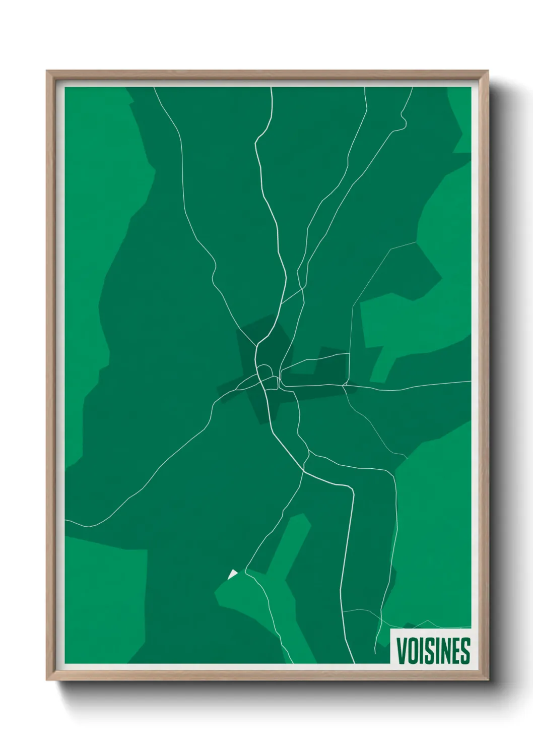 Une affiche de carte sur Voisines