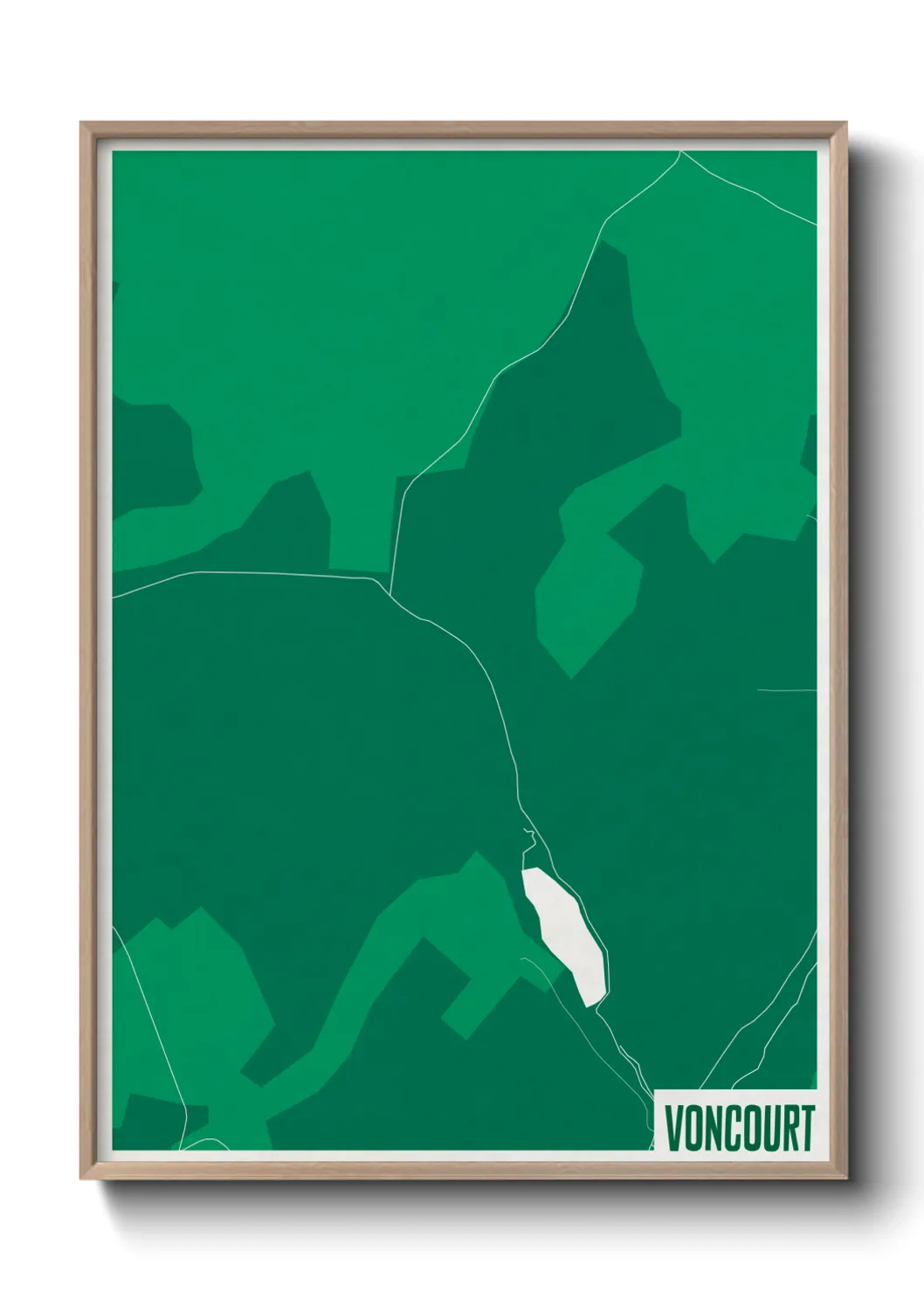 Une affiche de carte sur Voncourt