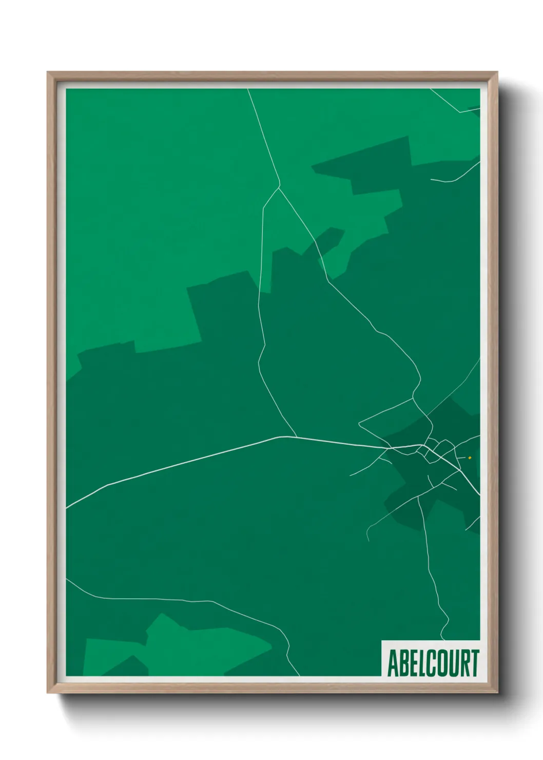 Une affiche de carte sur Abelcourt