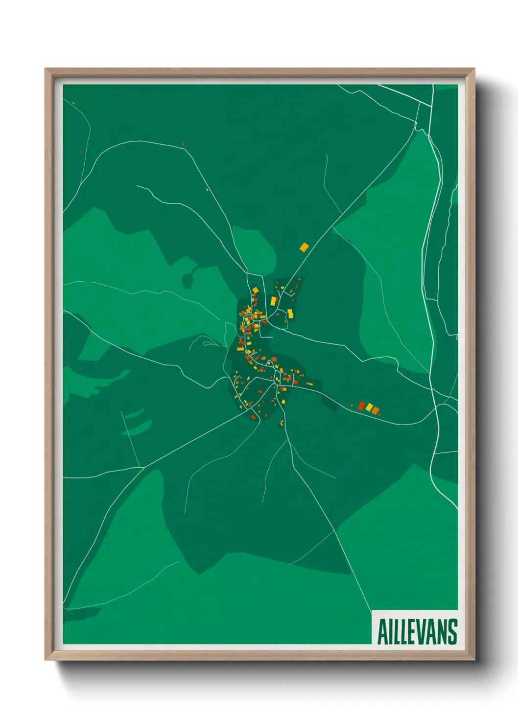 Une affiche de carte sur Aillevans