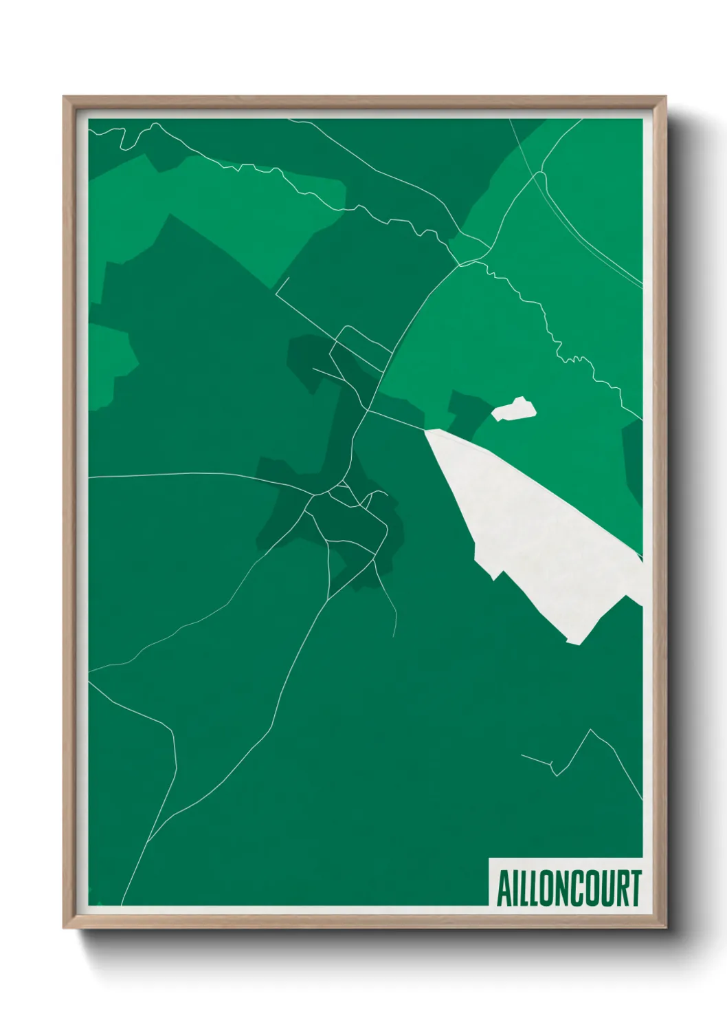 Une affiche de carte sur Ailloncourt