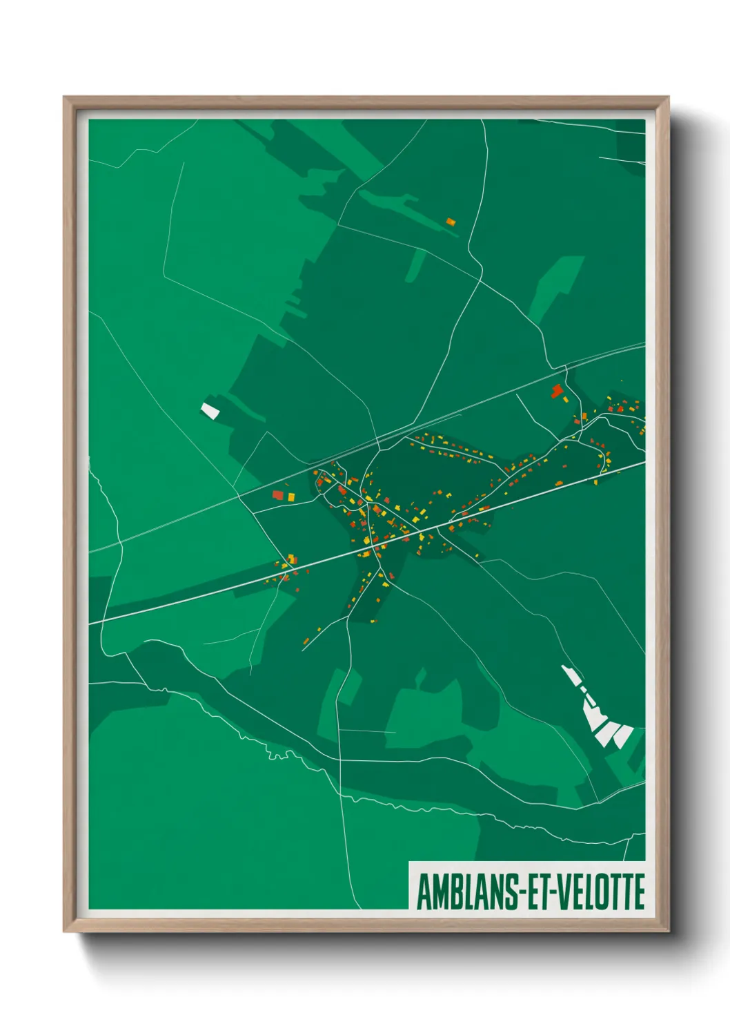 Une affiche de carte sur Amblans-et-Velotte