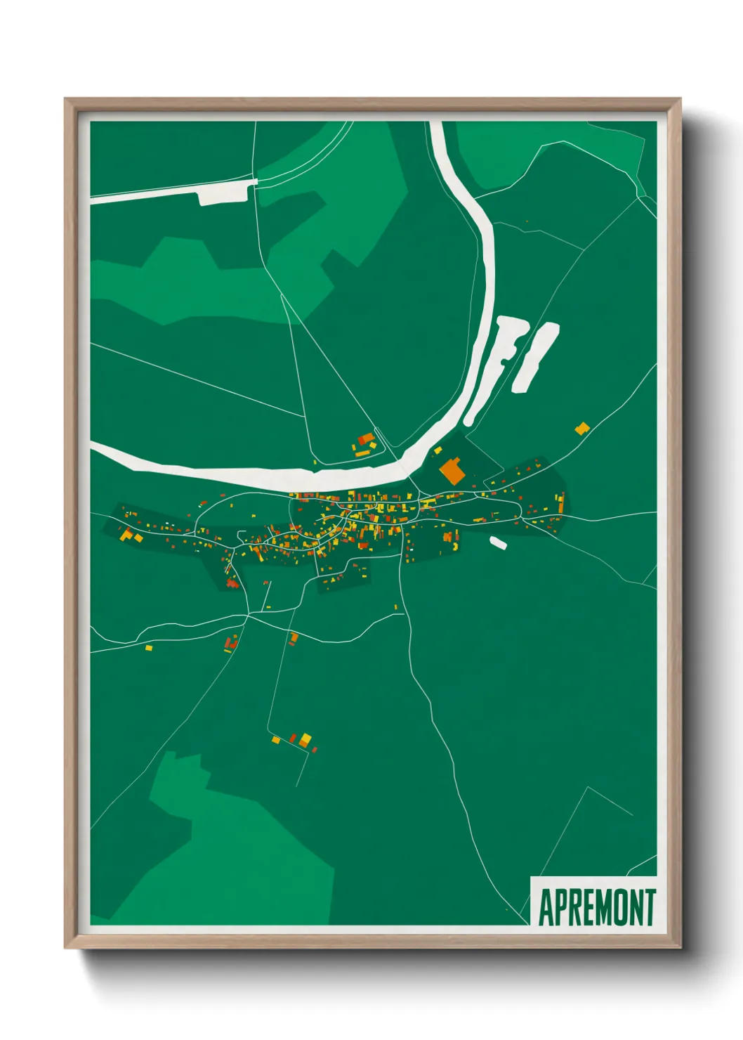 Une affiche de carte sur Apremont