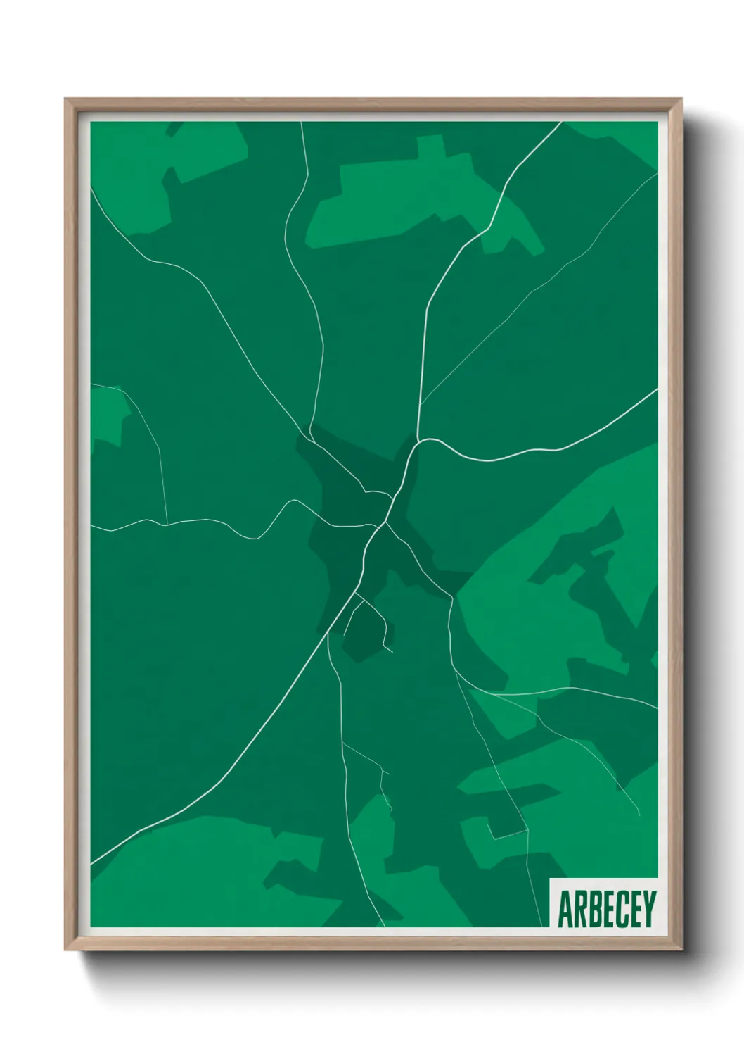 Une affiche de carte sur Arbecey