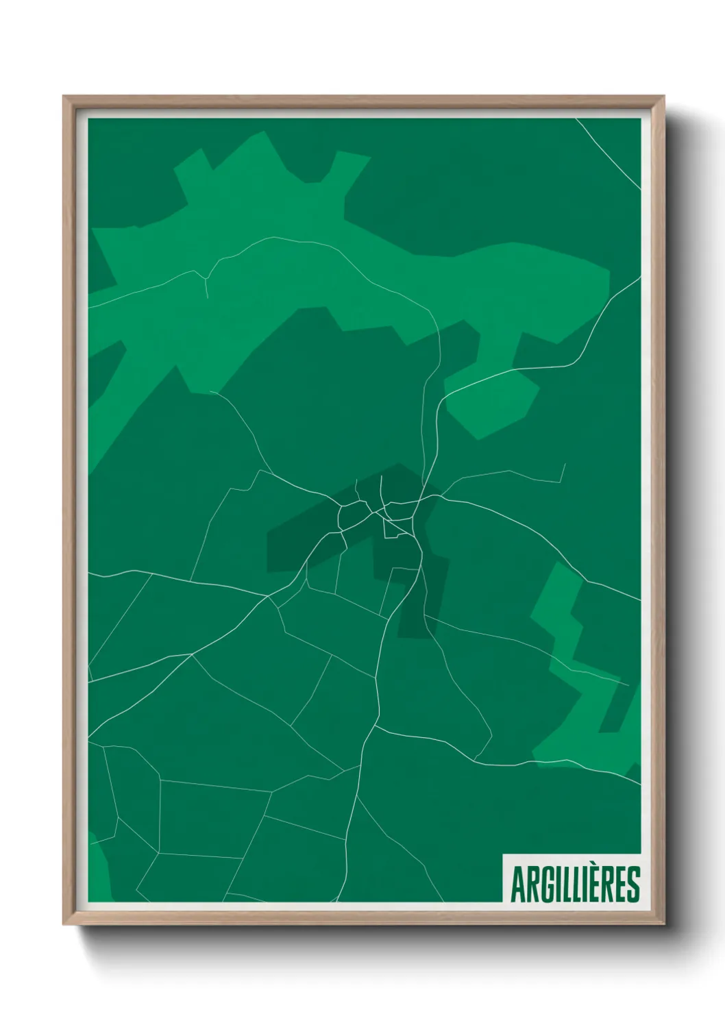 Une affiche de carte sur Argillières