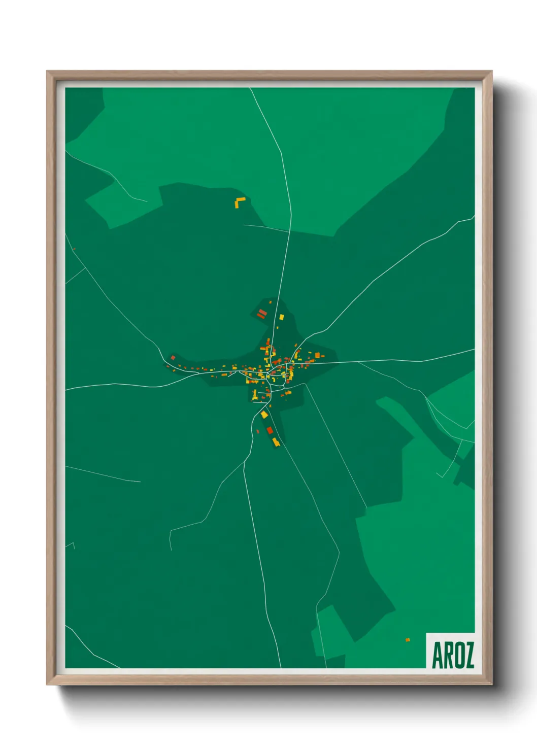 Une affiche de carte sur Aroz