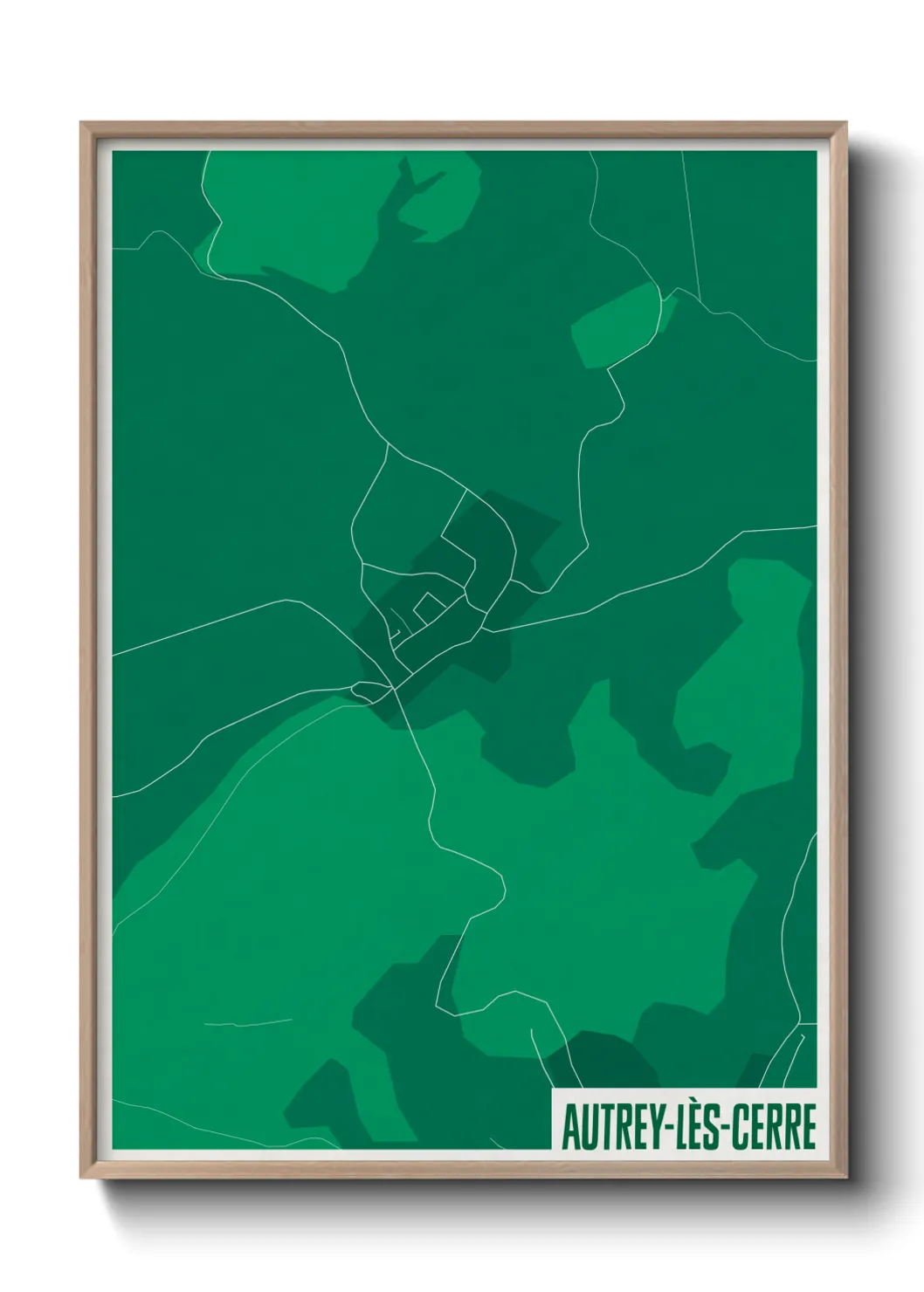 Une affiche de carte sur Autrey-lès-Cerre