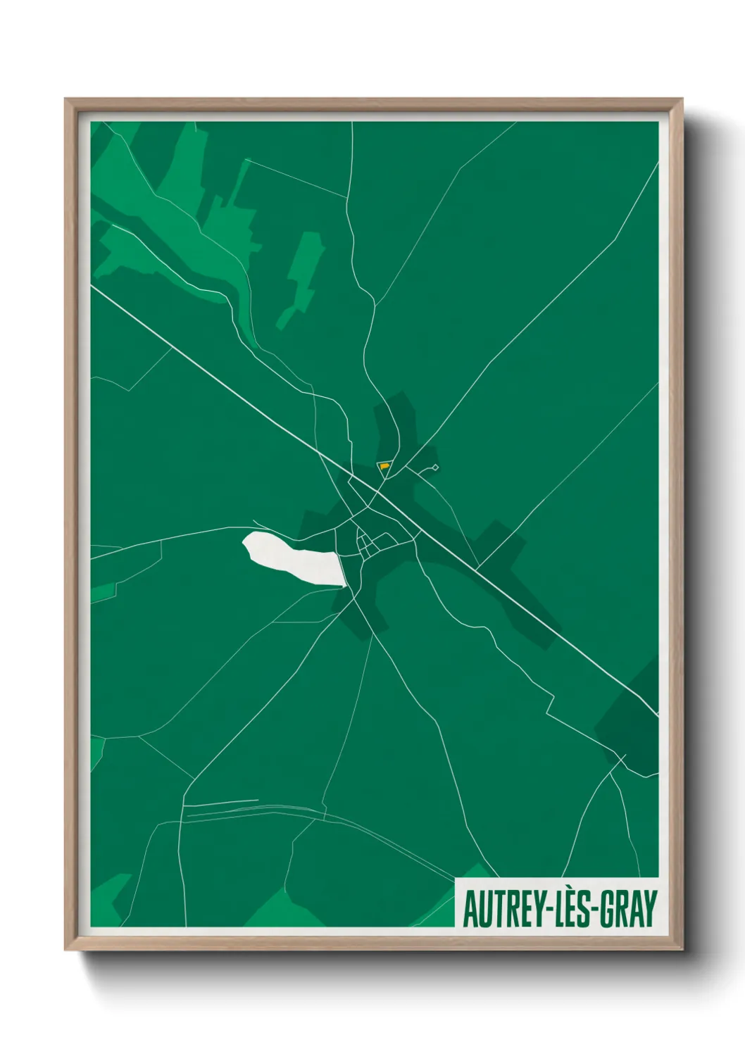 Une affiche de carte sur Autrey-lès-Gray