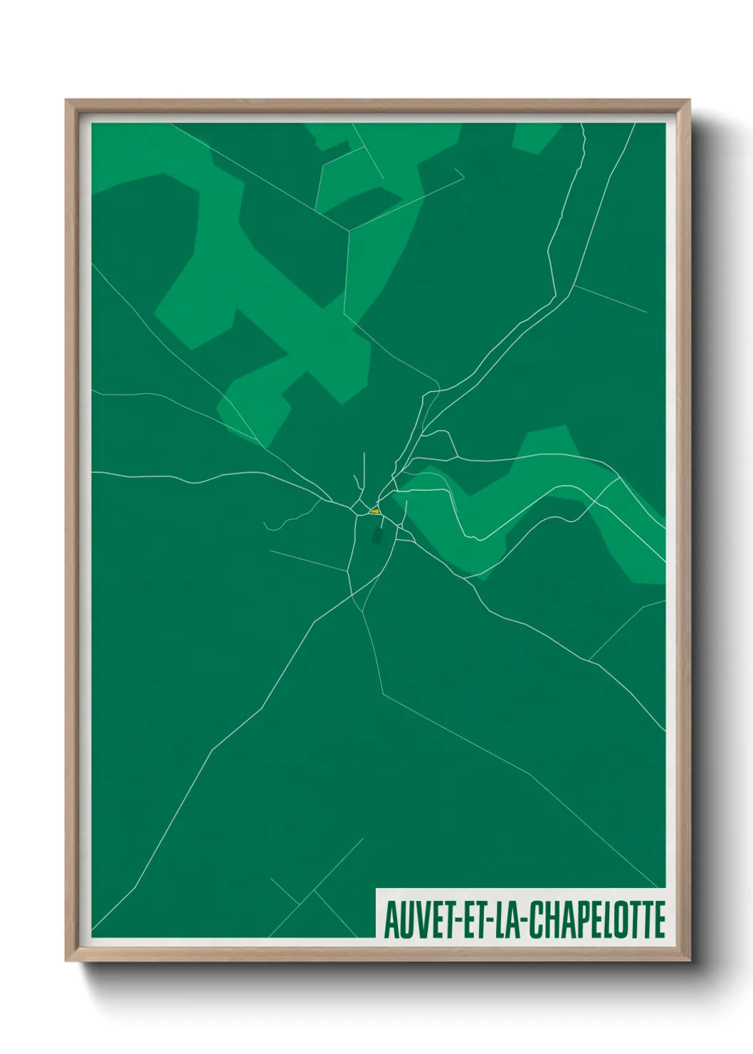 Une affiche de carte sur Auvet-et-la-Chapelotte