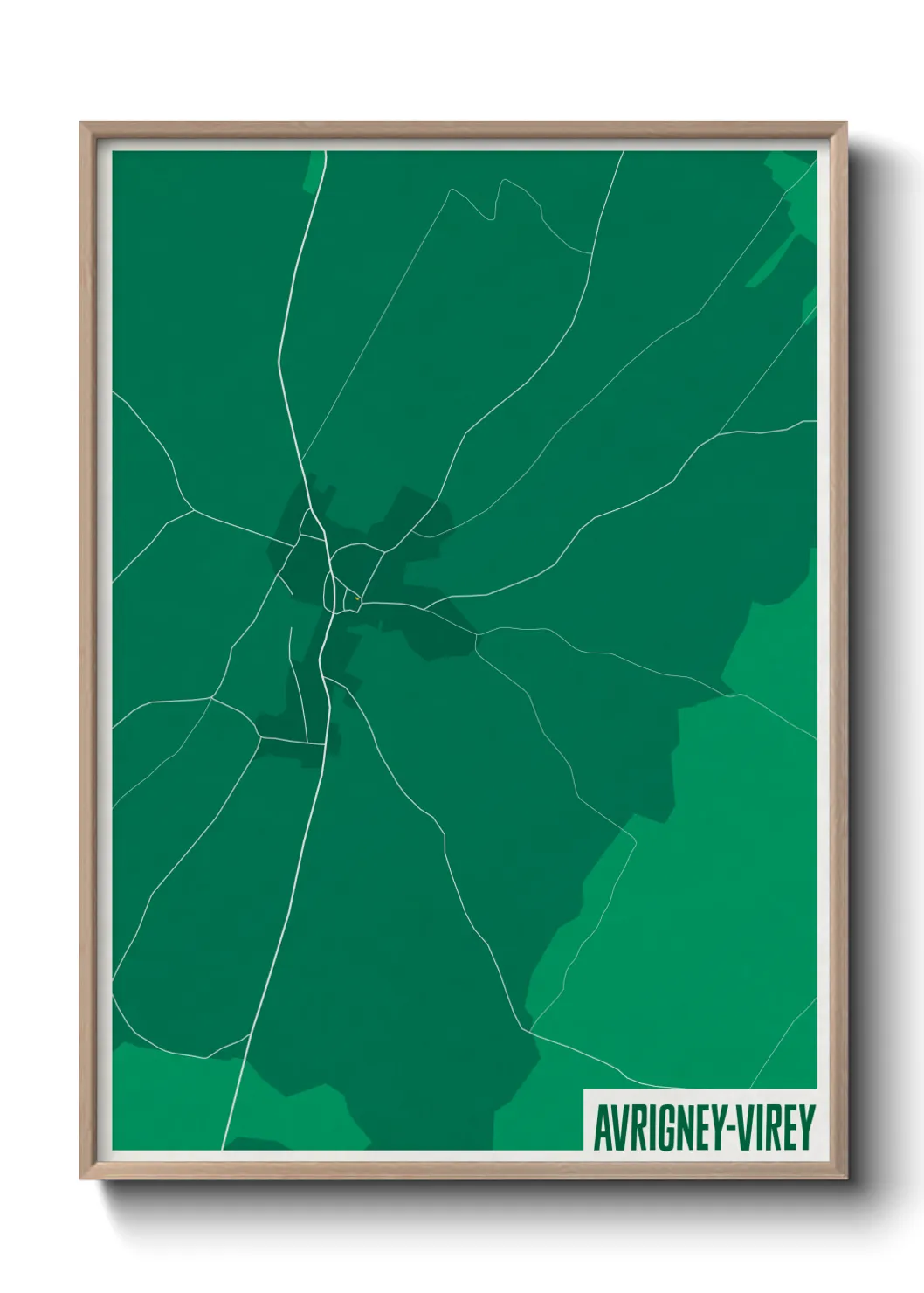 Une affiche de carte sur Avrigney-Virey