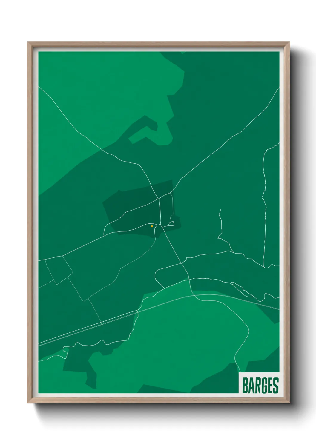 Une affiche de carte sur Barges