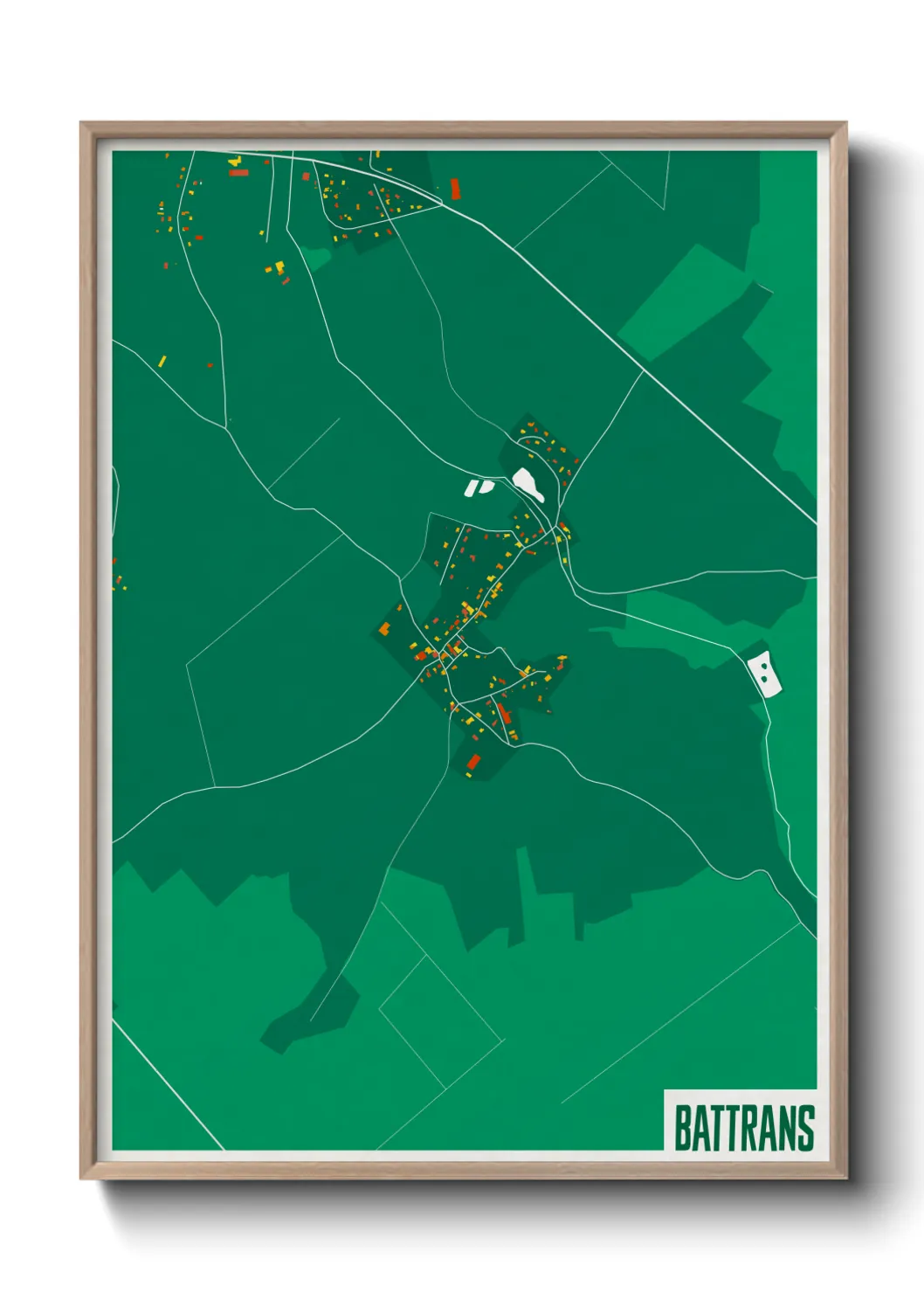 Une affiche de carte sur Battrans