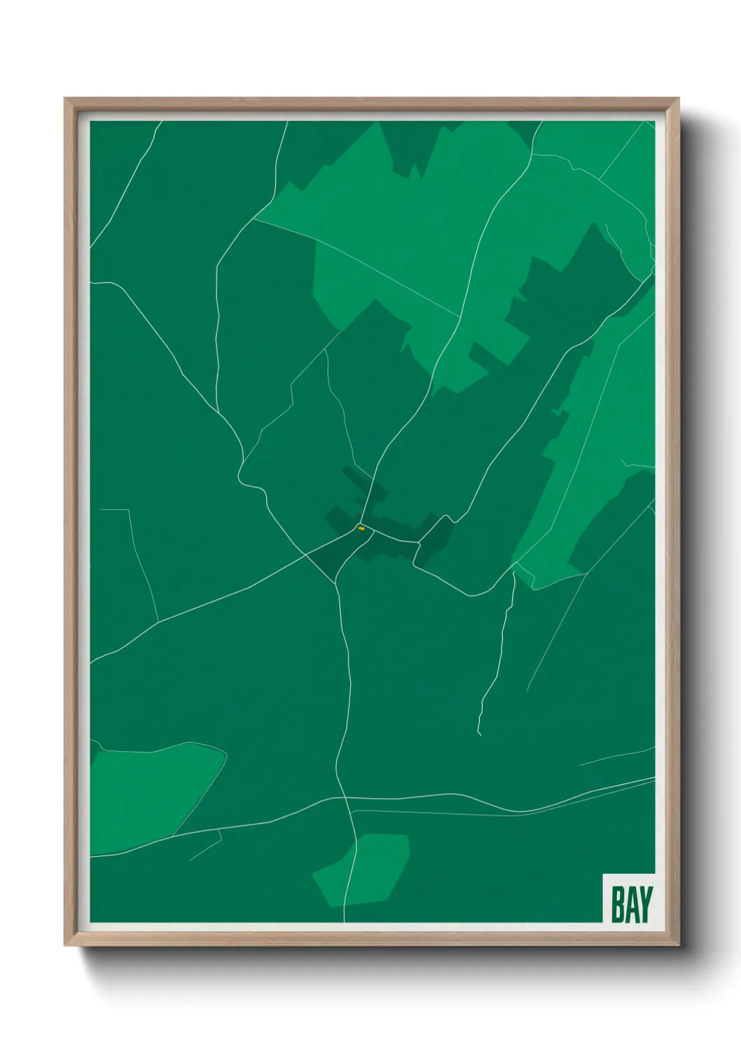 Une affiche de carte sur Bay