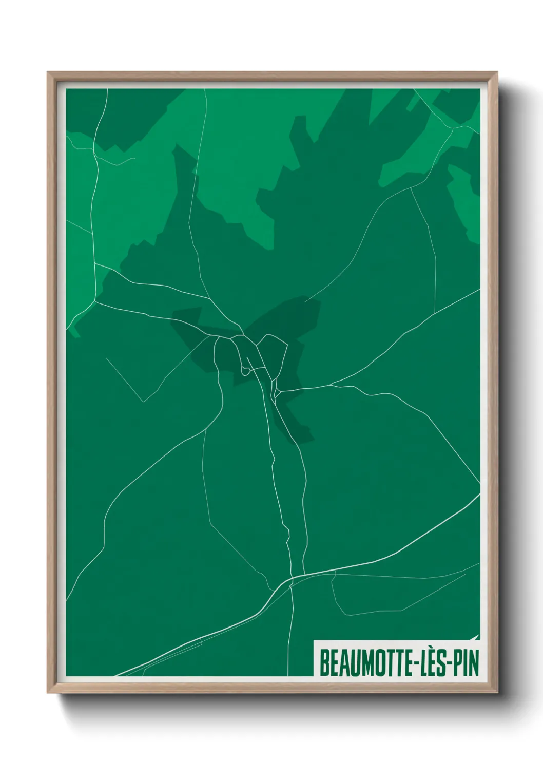 Une affiche de carte sur Beaumotte-lès-Pin
