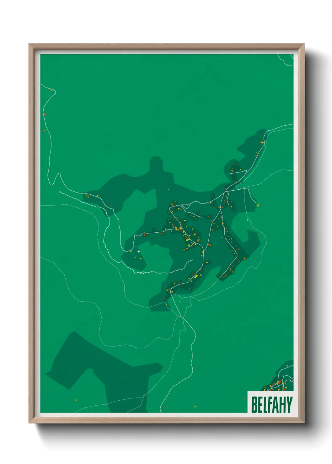 Une affiche de carte sur Belfahy
