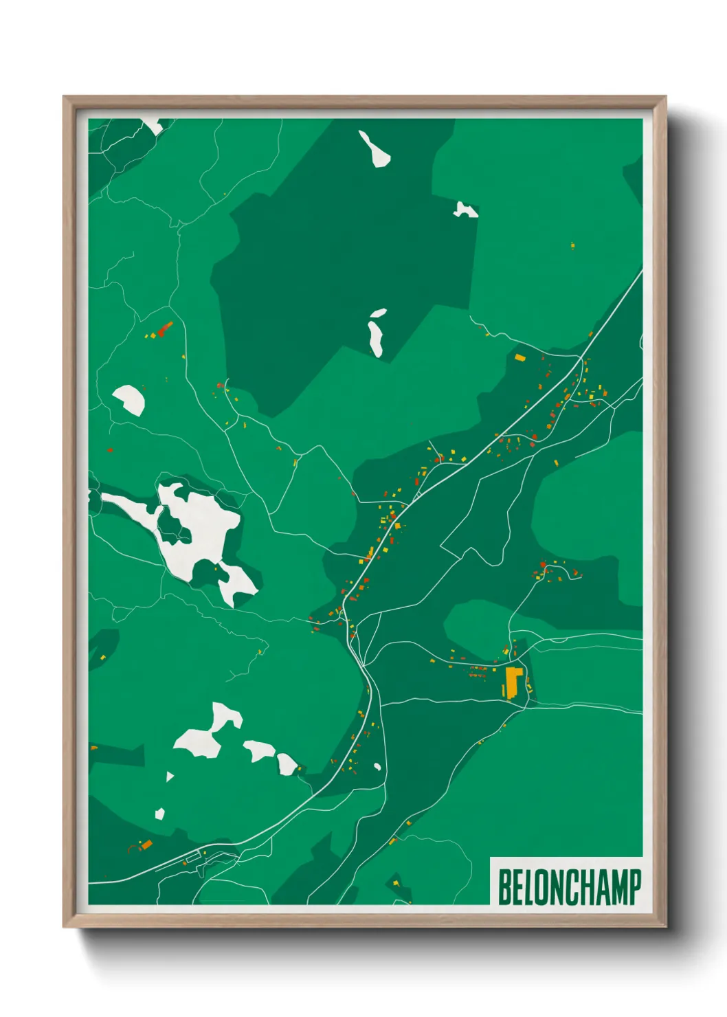 Une affiche de carte sur Belonchamp